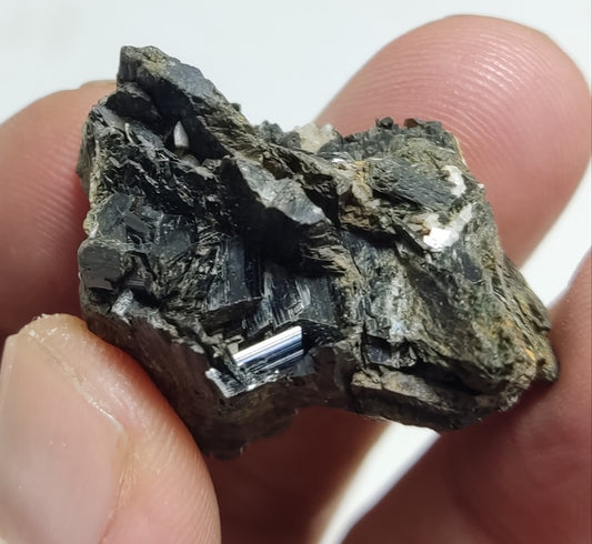 An aesthetic specimen of aegirine crystals on matrix 18 grams