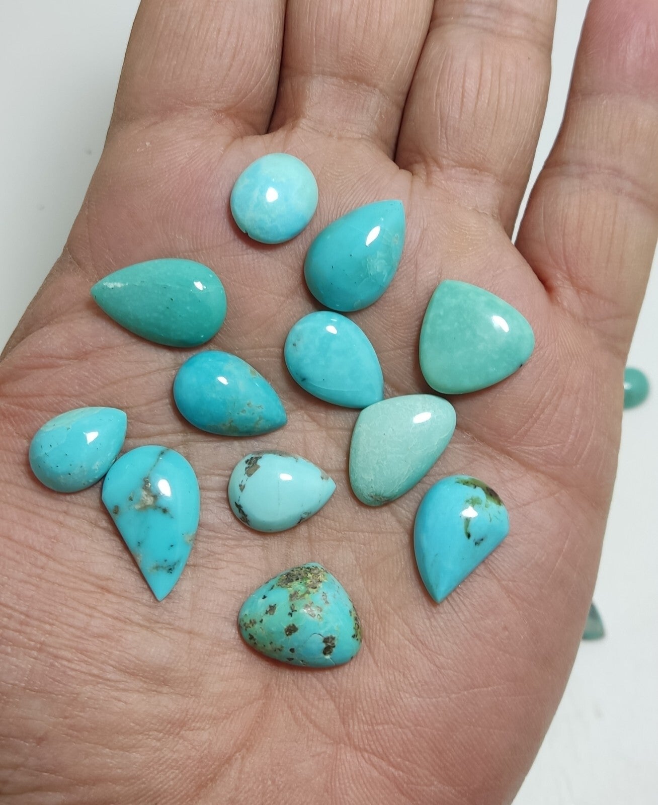 44 grams, American turquoise cabochons lot