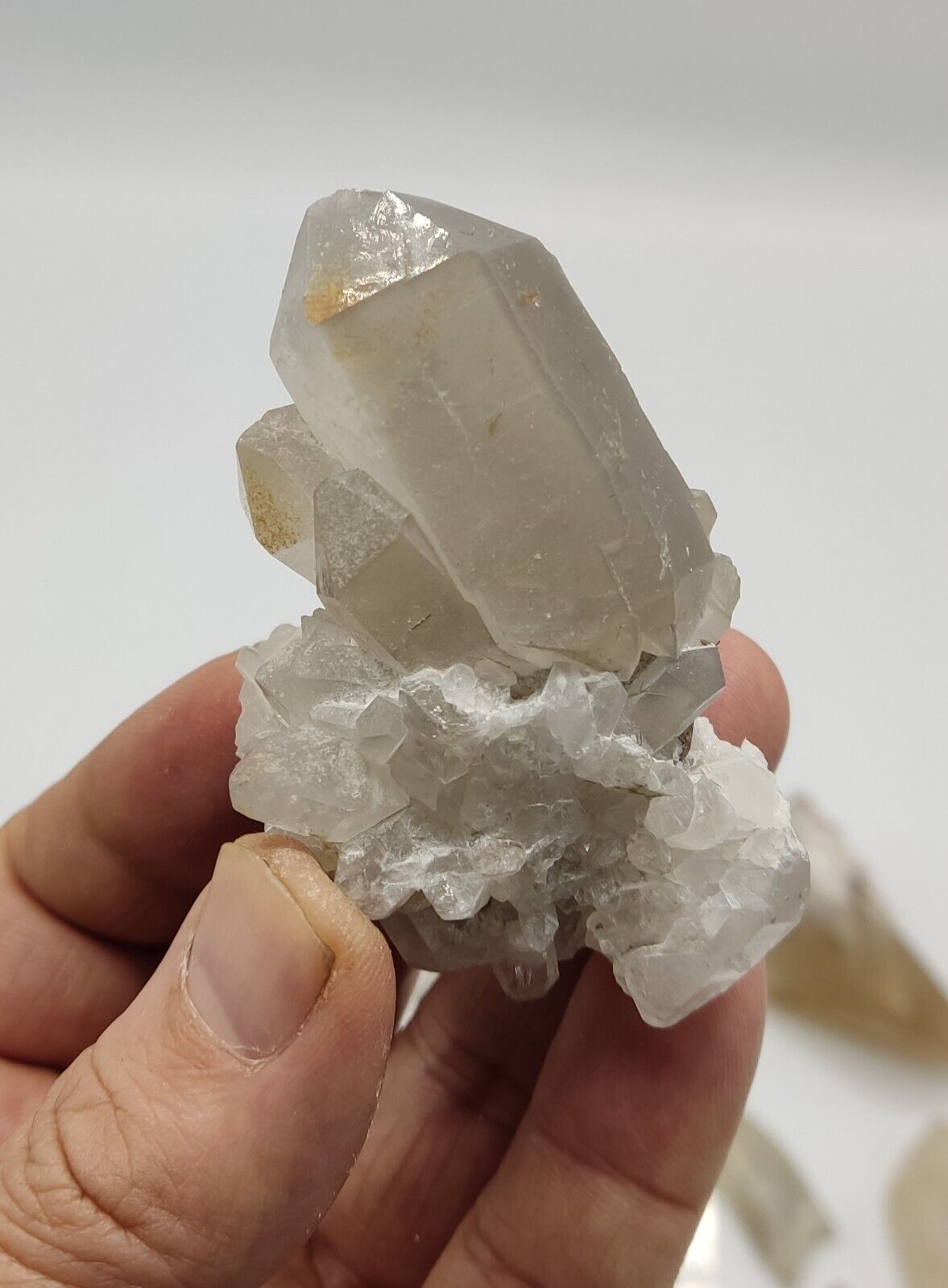 850 grams Amphibole/Chlorine Mixed quartz crystals