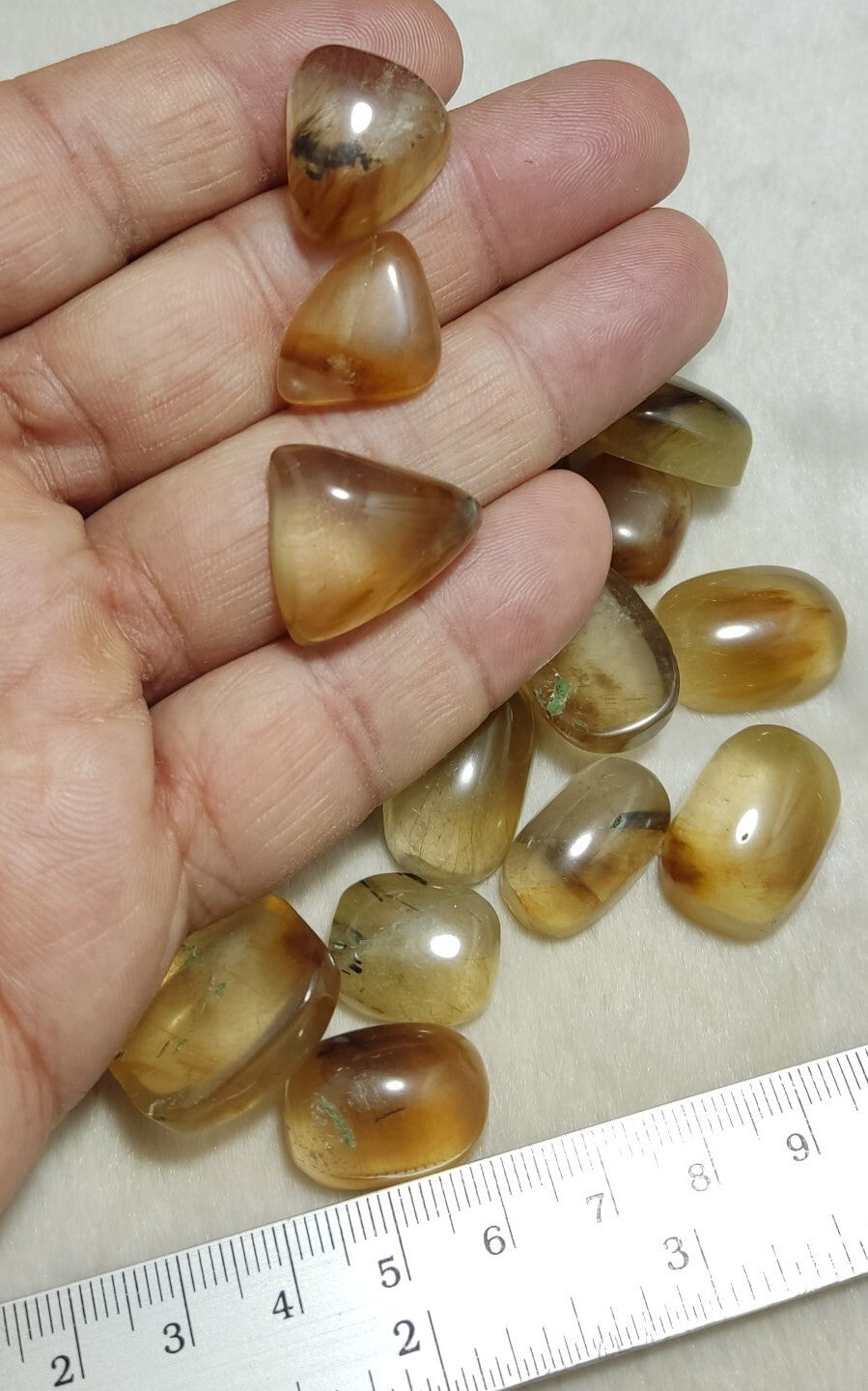 Astrophyllite Quartz Cabochons 15 Pieces, 366 Carats