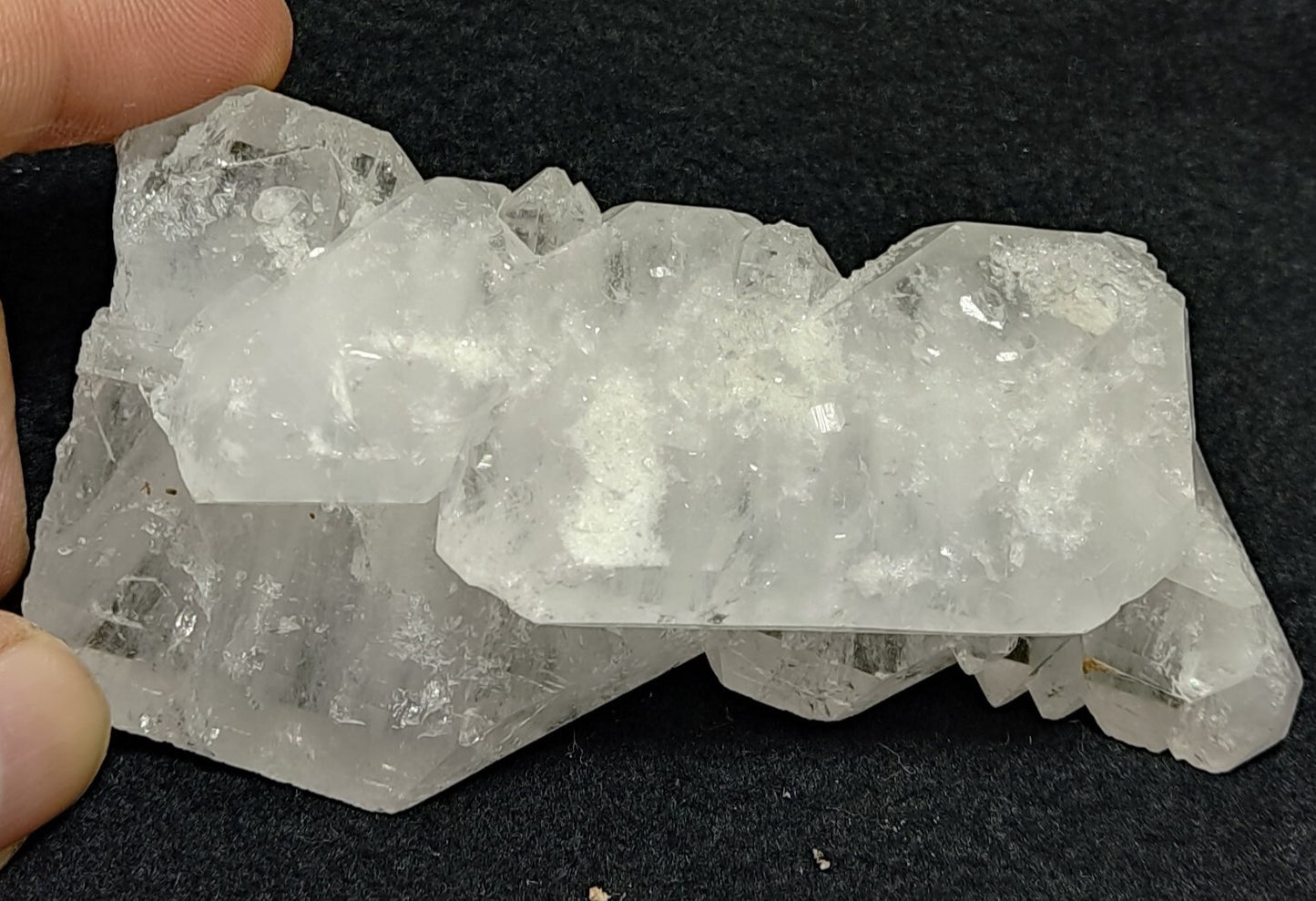 An amazing specimen of terminated faden Quartz crystal 130 grams