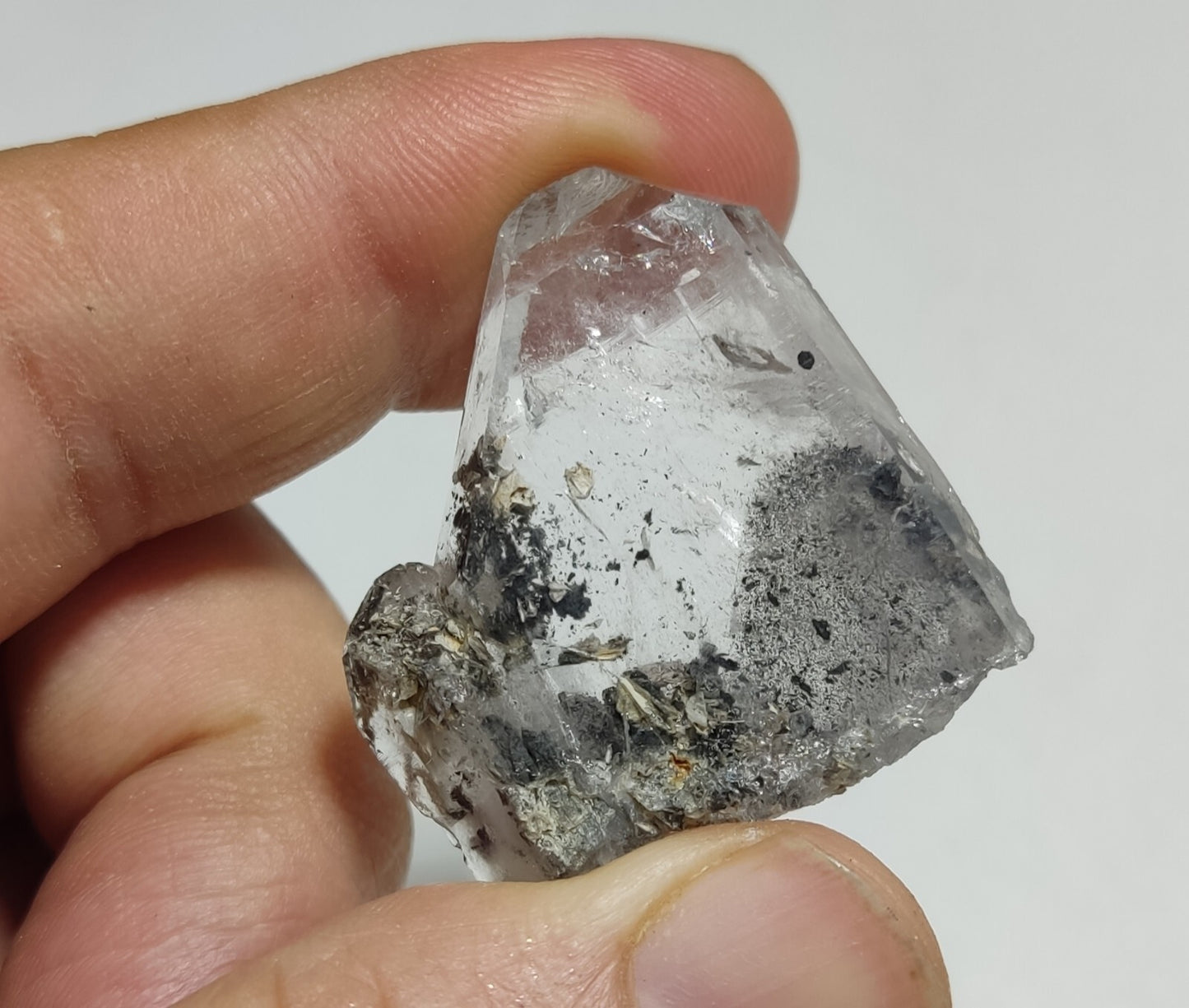Small Tabular Quartz Crystal With Brookite Inclusions 16 grams