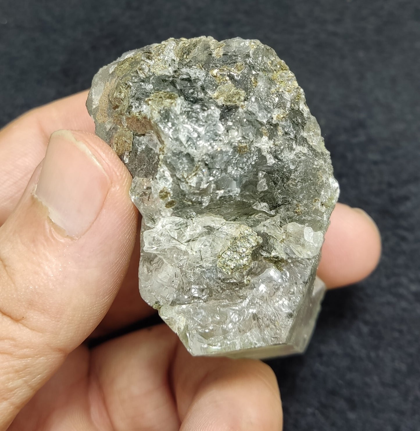 An Aesthetic Natural terminated Chlorite Quartz crystal 142 grams
