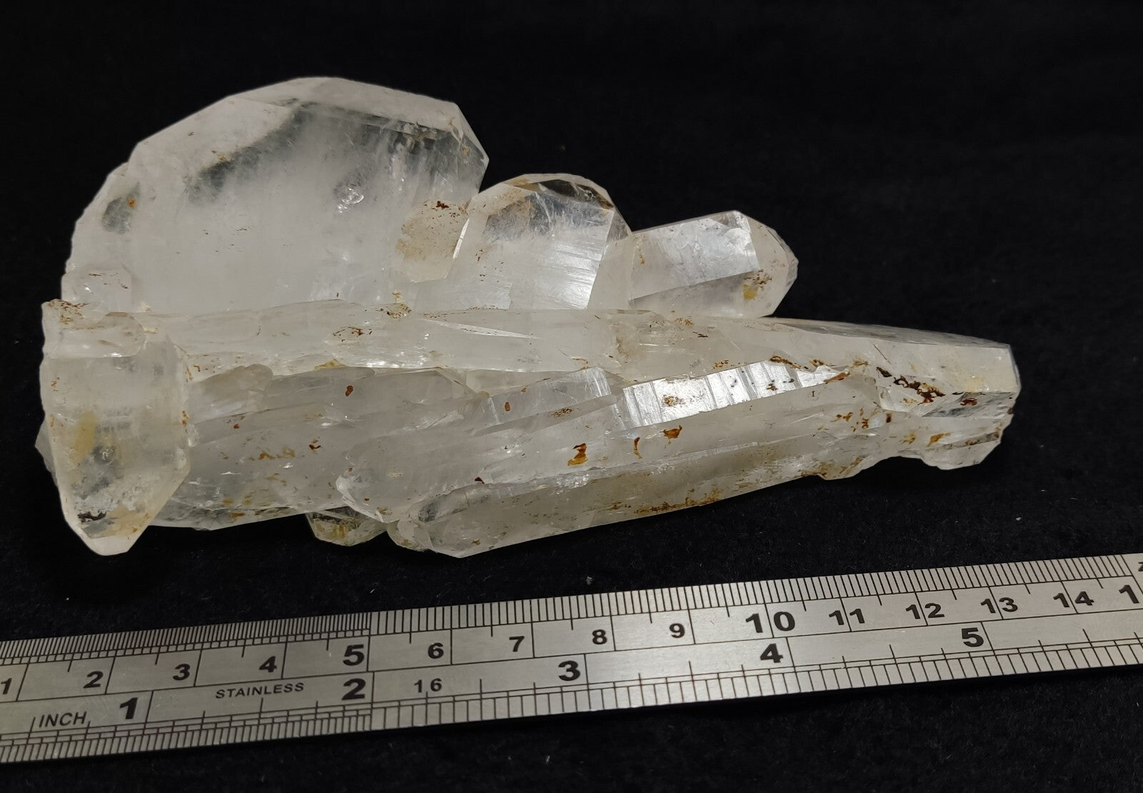 An amazing specimen of terminated faden Quartz crystal 320 grams