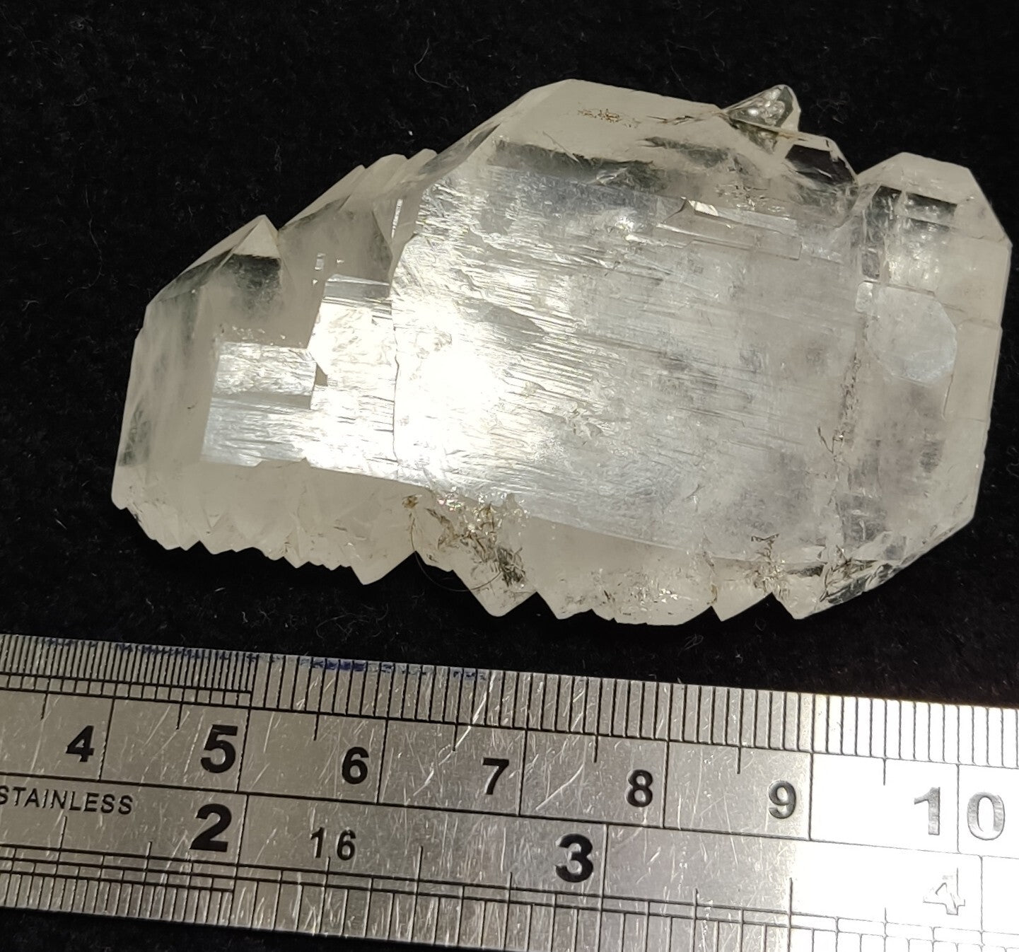 An Aesthetic terminated specimen of Faden Quartz crystal 54 grams