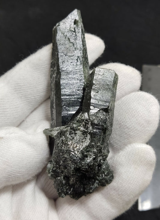 An Aesthetic Natural etched terminated Chlorite Quartz crystal specimen 75 grams