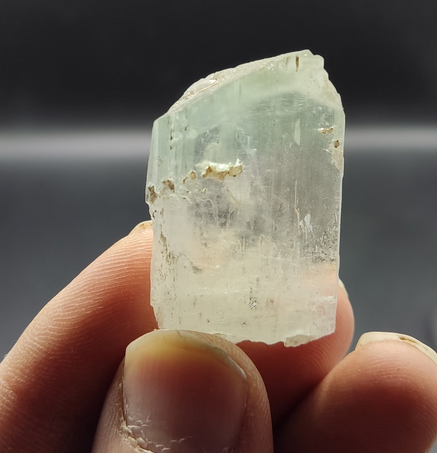 An Aesthetic terminated spodumene floater crystal specimen 22 grams