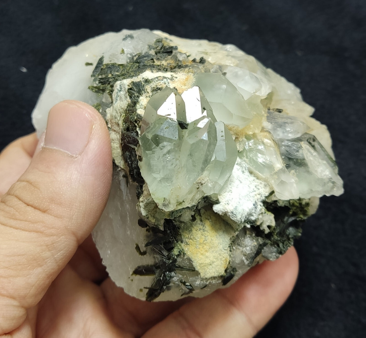 An Aesthetic terminated epidote Quartz specimen 342 grams