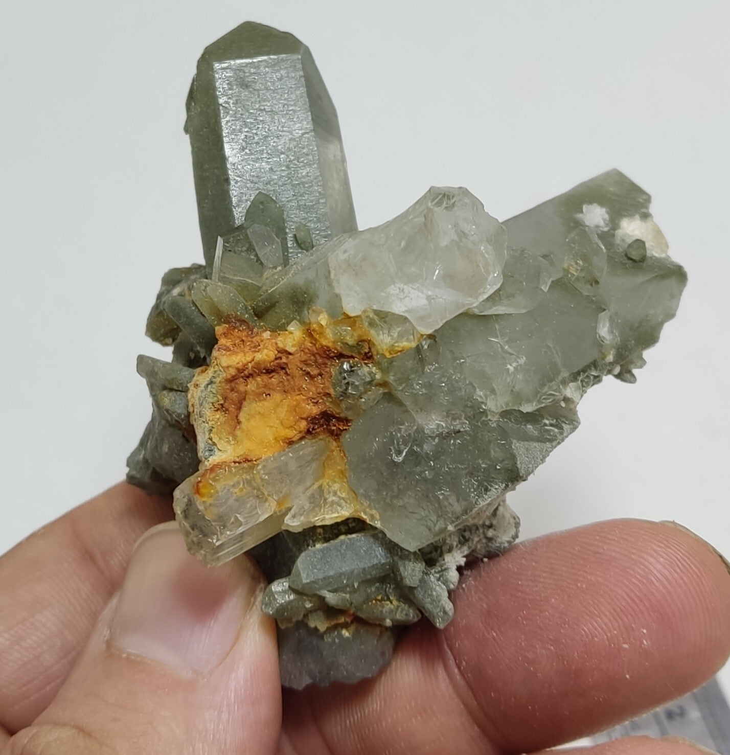 An Aesthetic Natural terminated chlorite Quartz specimen 90 grams