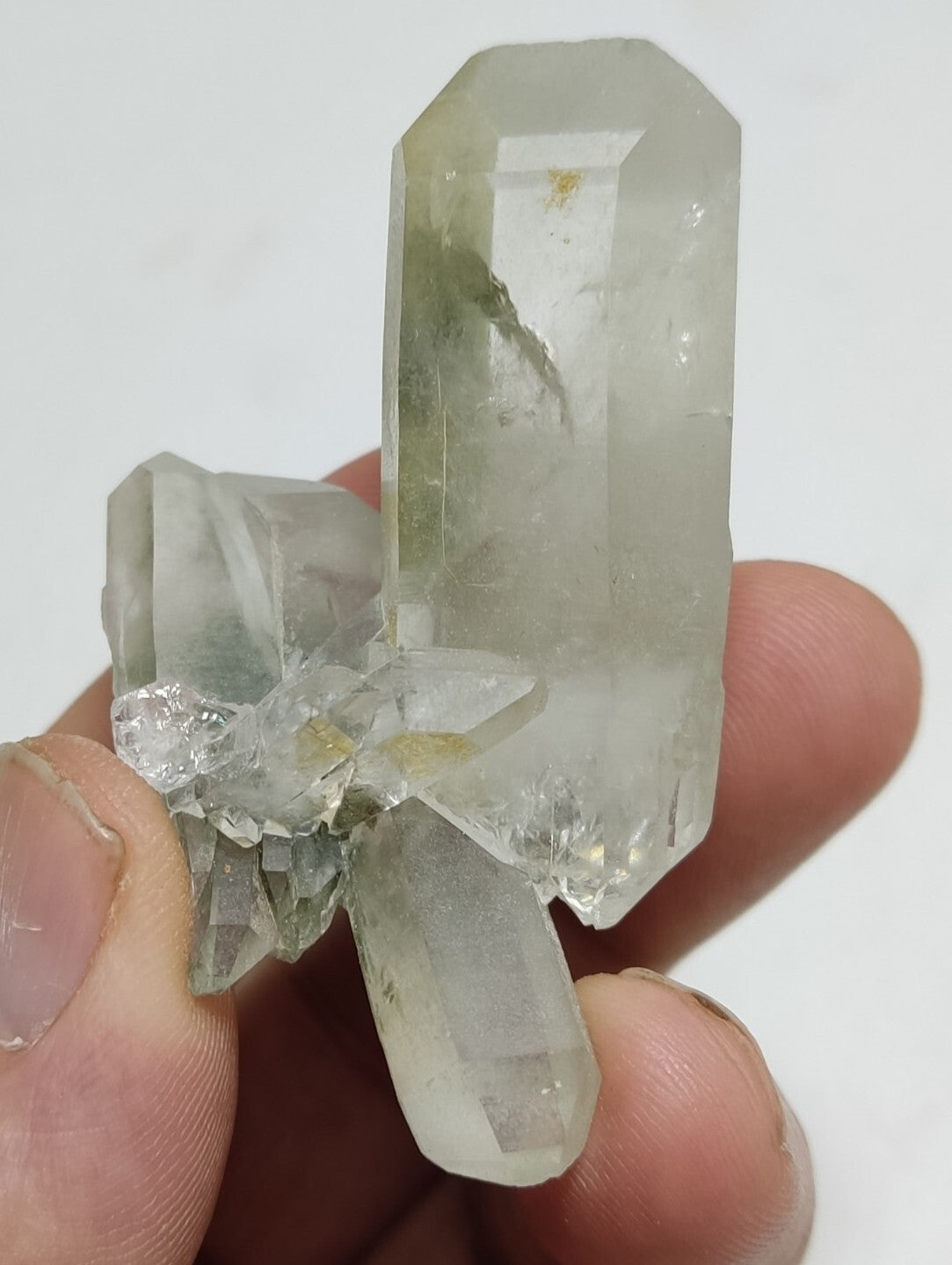 A very Aesthetic Natural beautifully terminated Chlorite Quartz cluster 42 grams