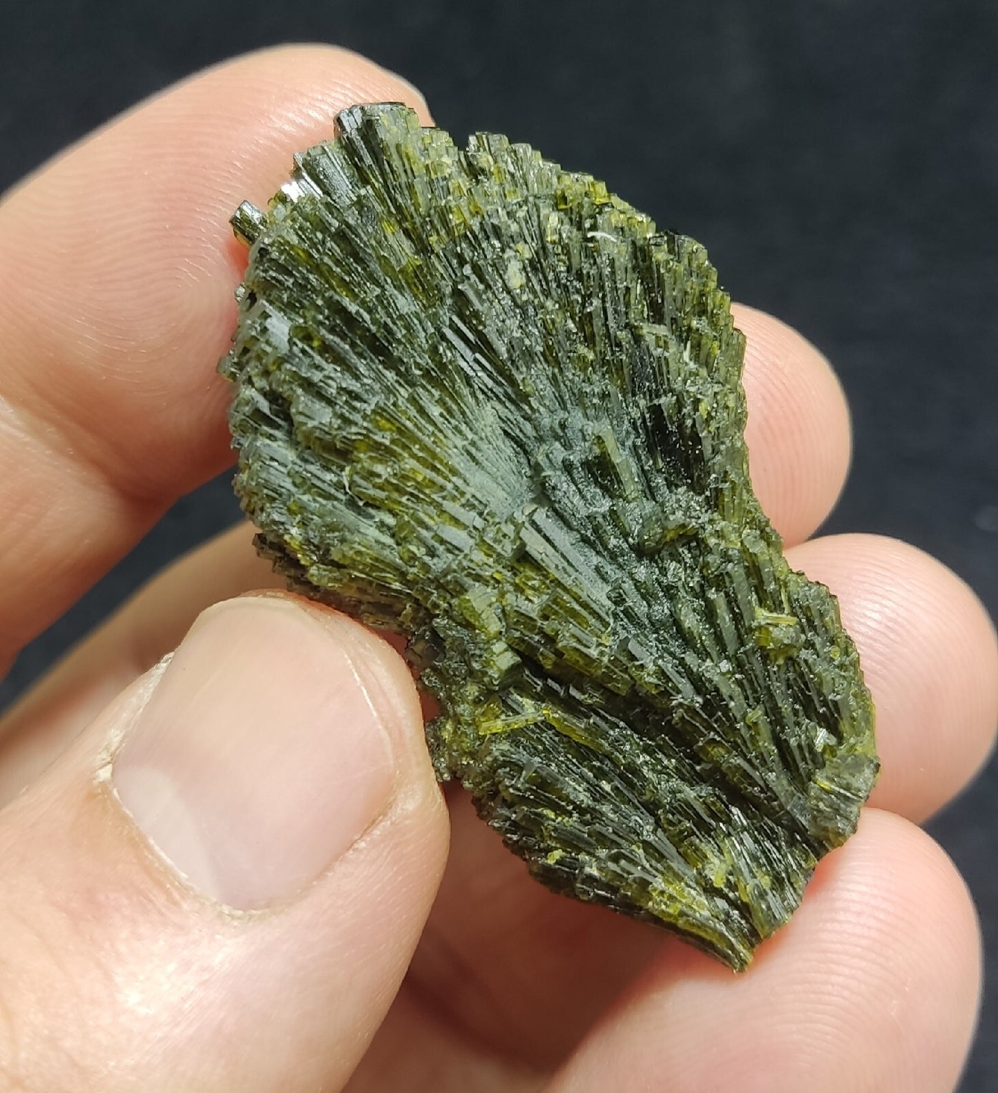Single natural Epidote Crystal spray formations 21 grams
