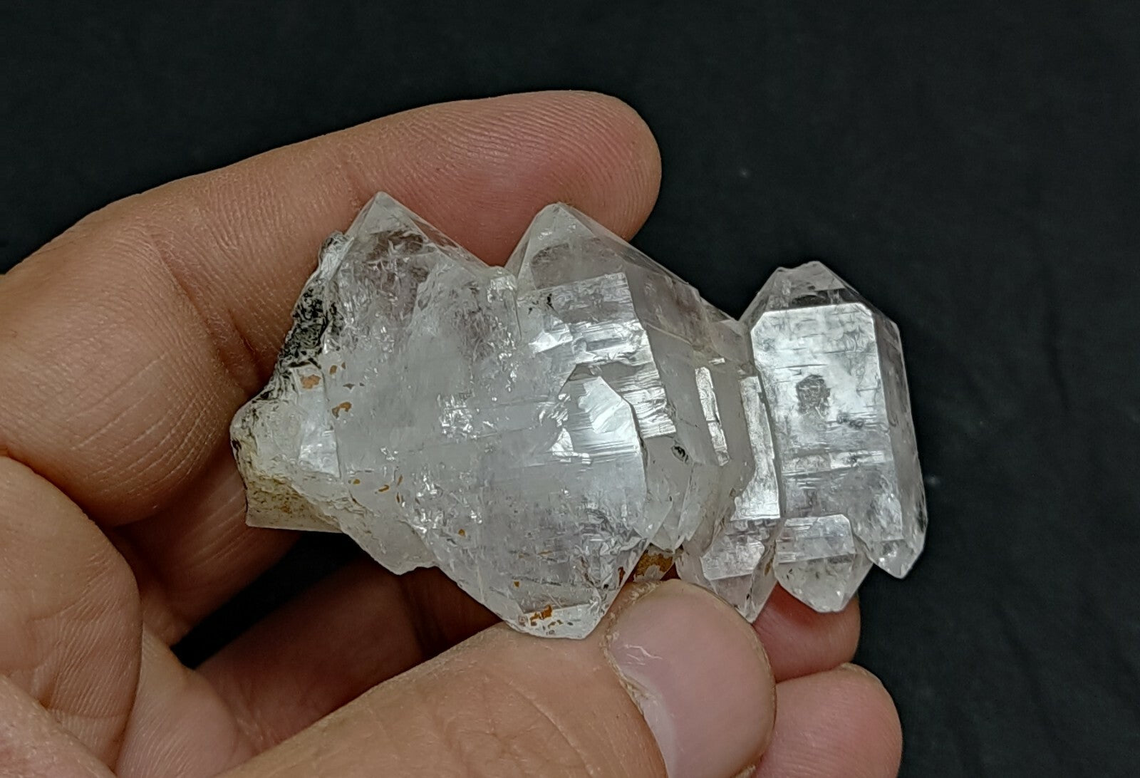 An amazing specimen of terminated faden Quartz crystal 65 grams