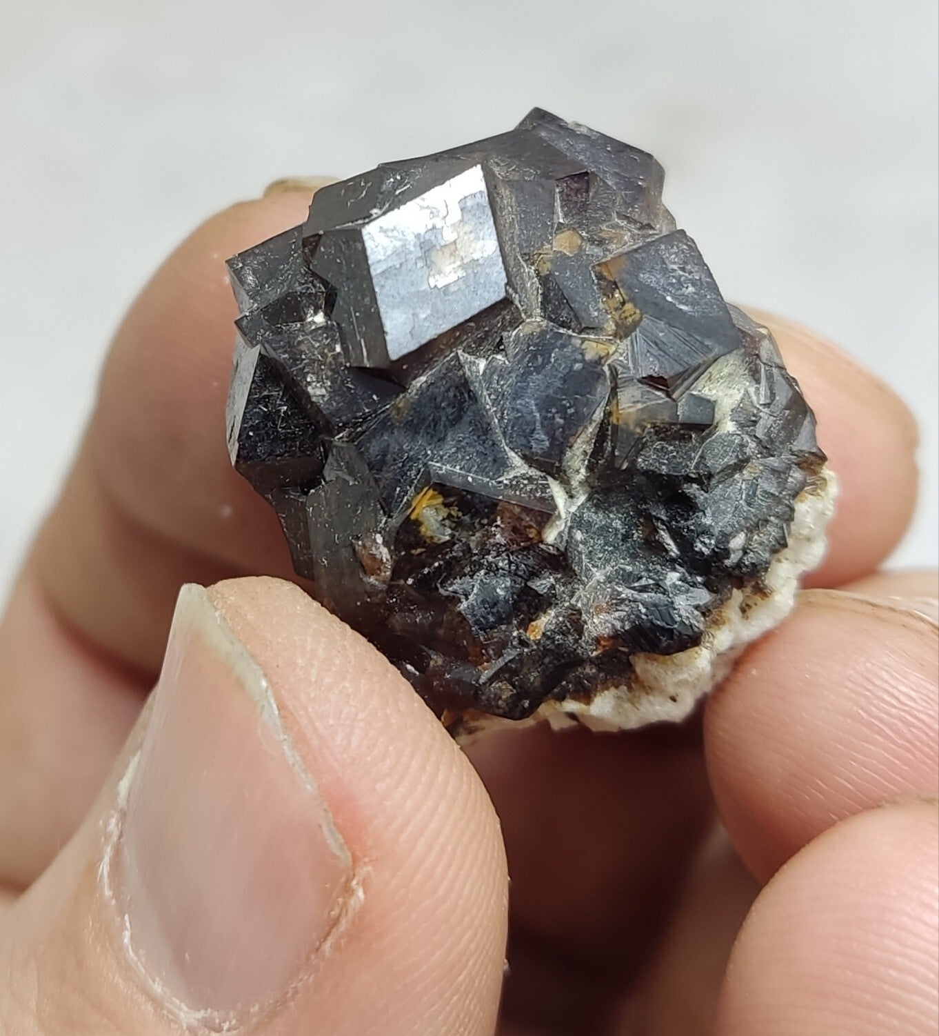 An Aesthetic specimen of andradite garnets on matrix 18 grams