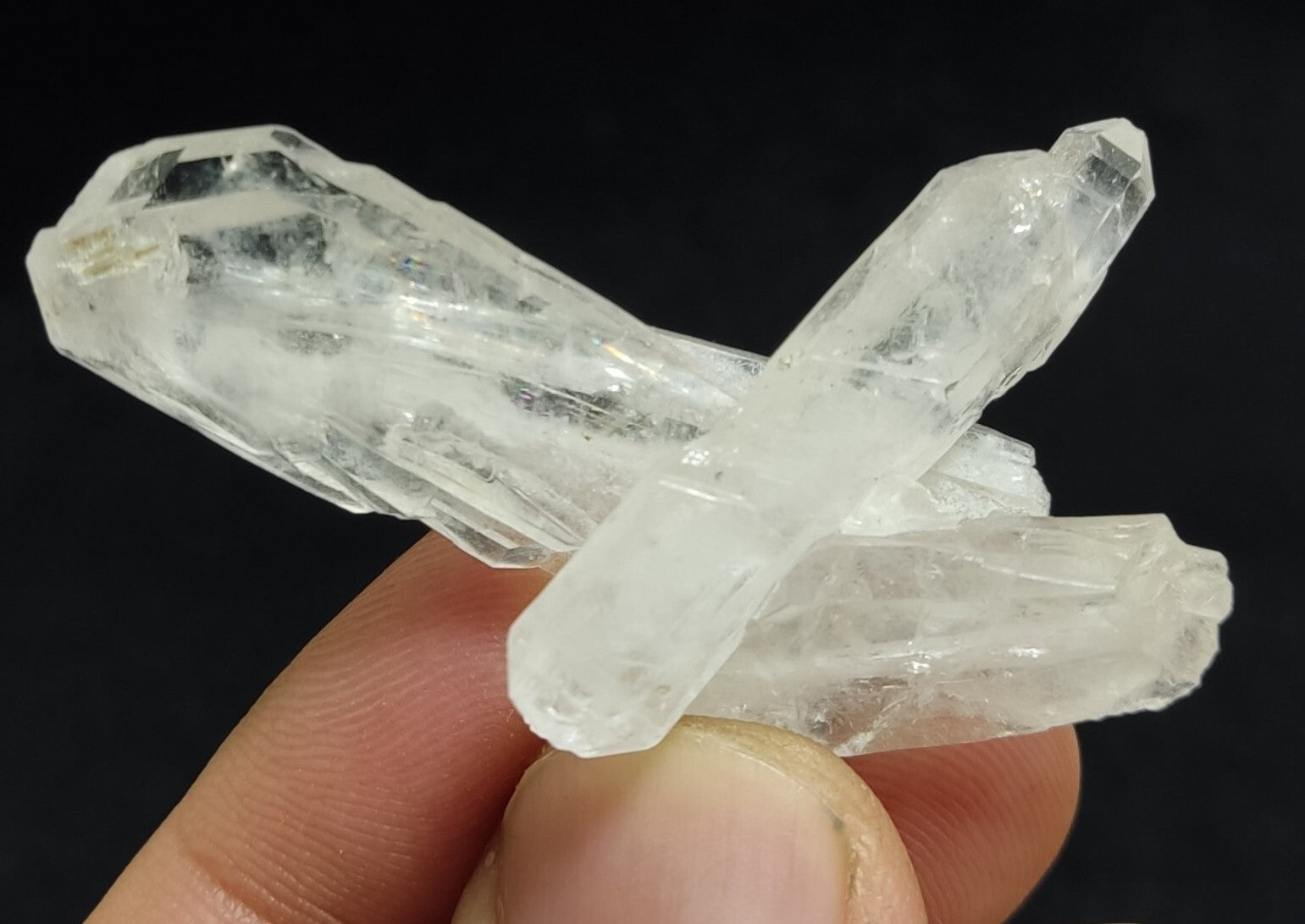 An Aesthetic terminated specimen of Faden Quartz crystal 13 grams