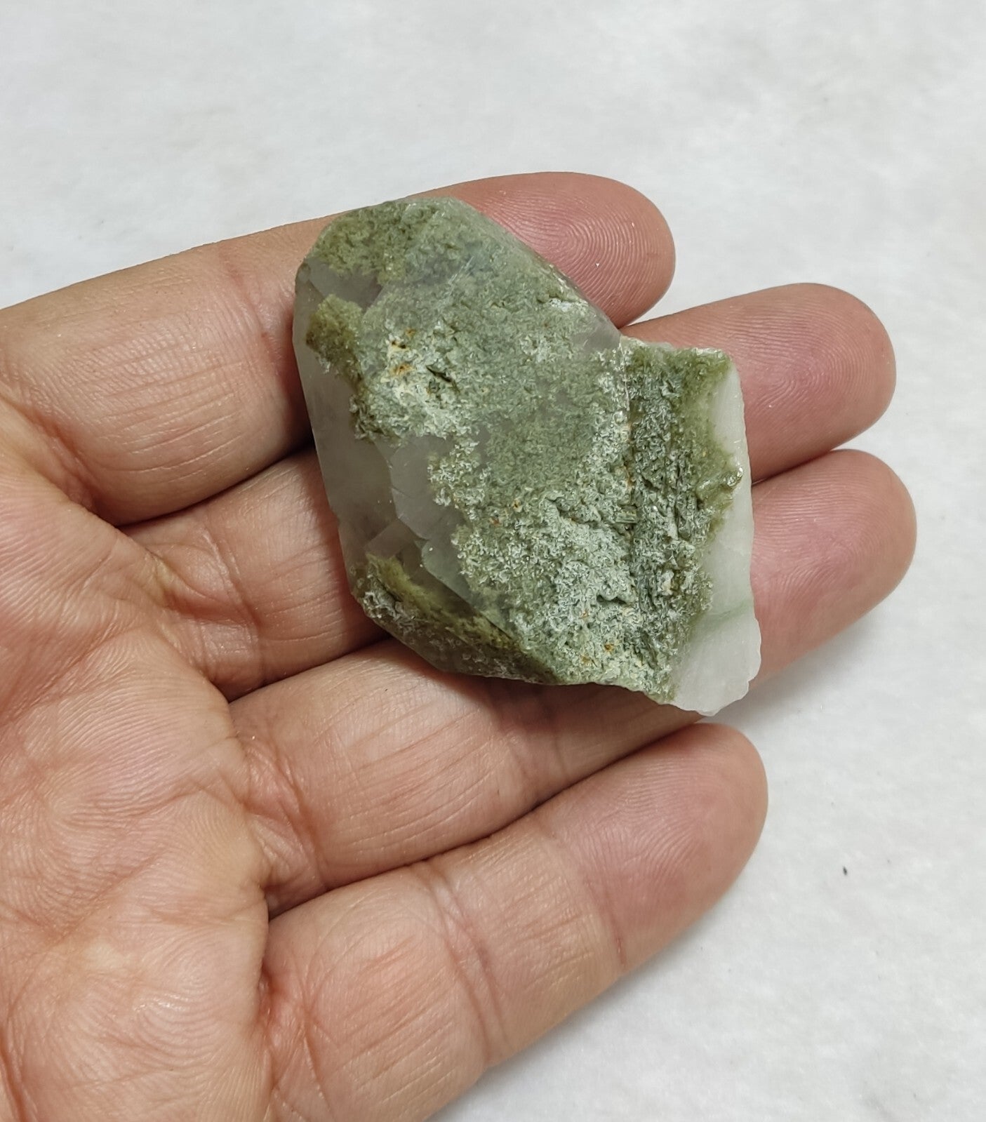 An Aesthetic terminated chlorite Quartz crystal 43 grams