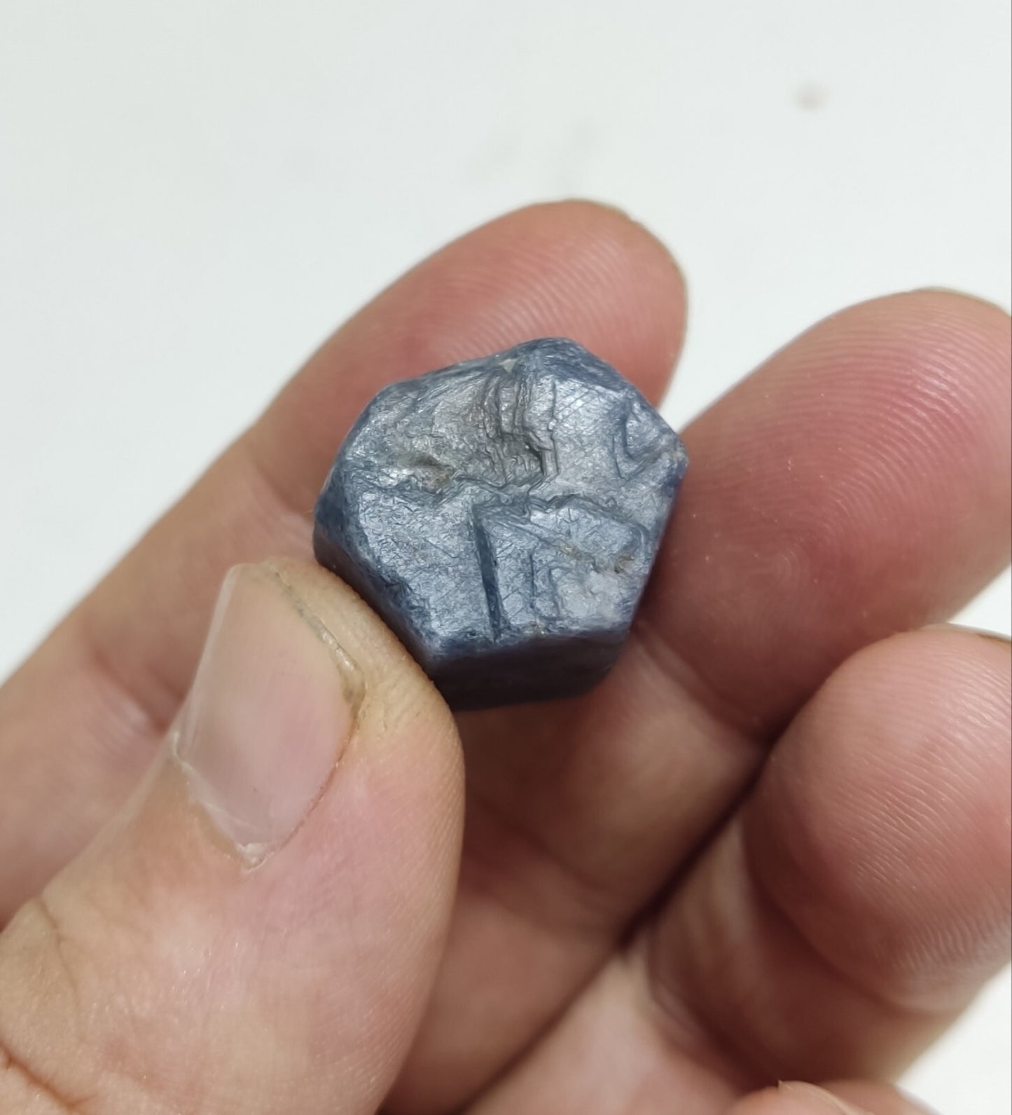 An aesthetic specimen of terminated sapphire crystal 20 grams