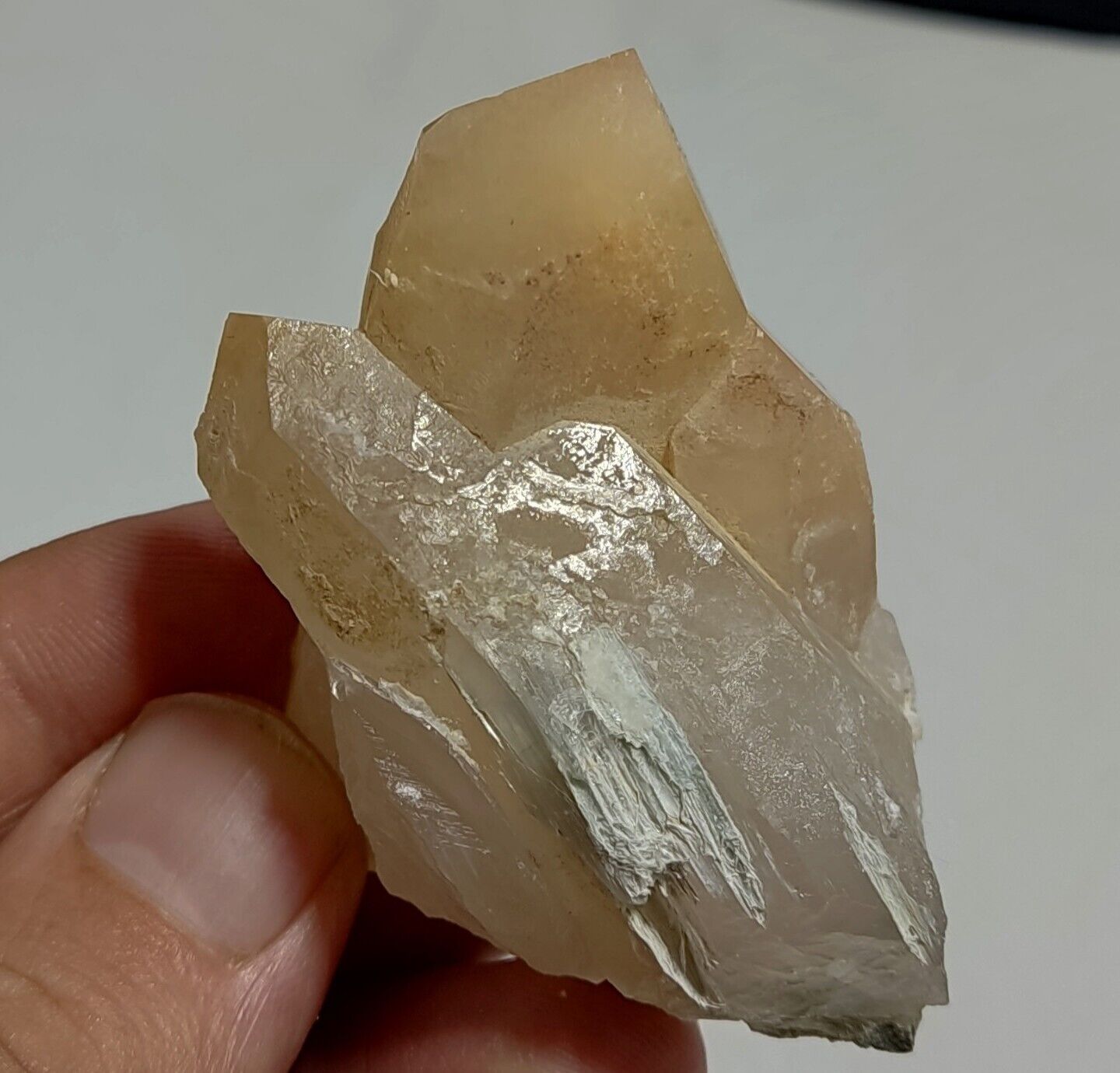 Amphibole included Quartz crystal 88 Grams