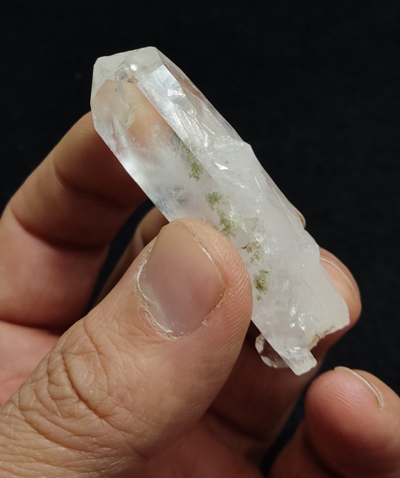 An Aesthetic terminated Quartz crystal with chlorite inclusions 27 grams