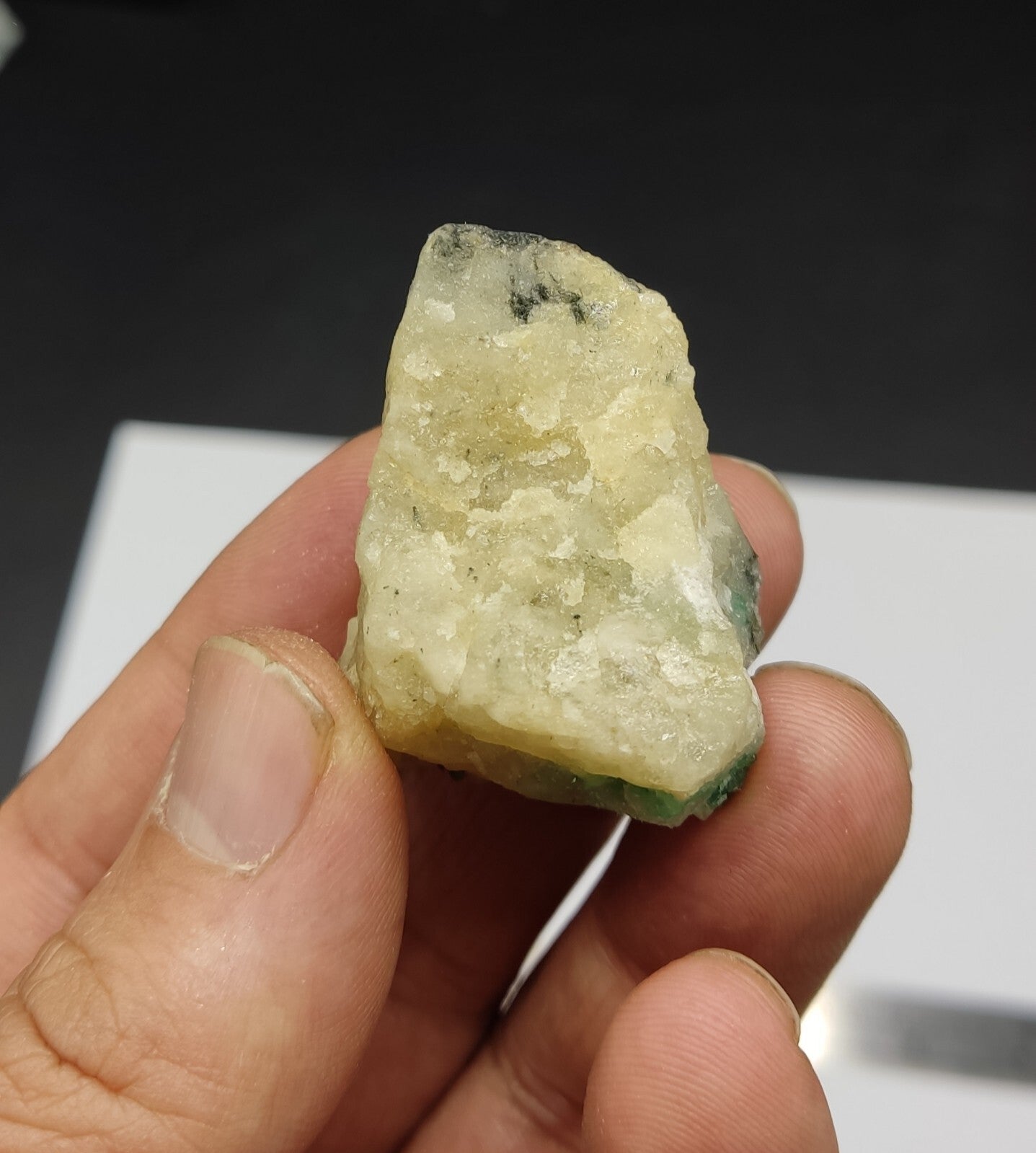 An Aesthetic miniature specimen of emerald in matrix 38 grams