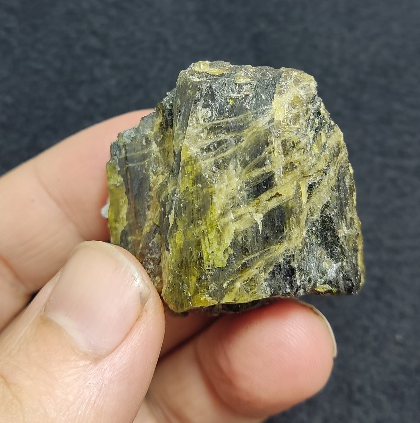 An Aesthetic Natural terminated epidote crystal specimen 63 grams