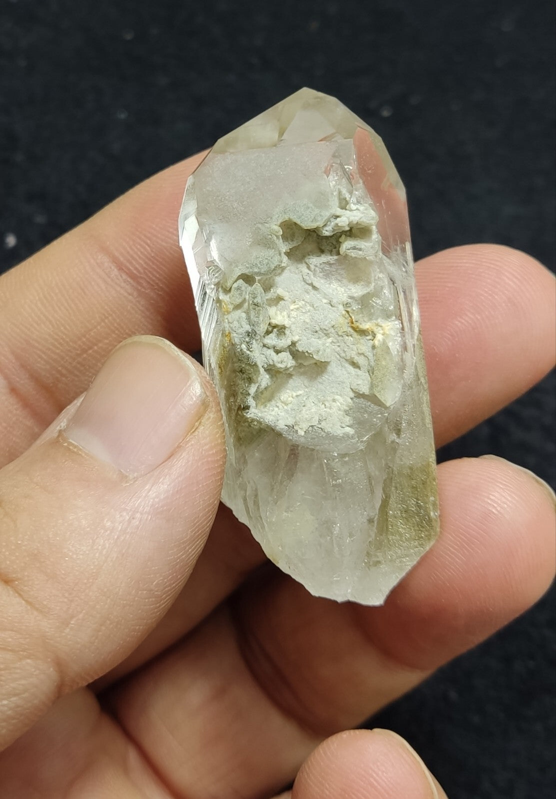 An Aesthetic Natural terminated chlorite Quartz specimen 29 grams