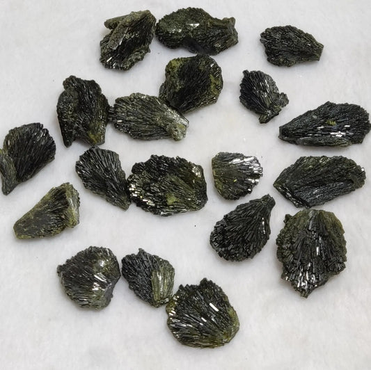 Natural Dark Green Epidotes crystals Random Selection.