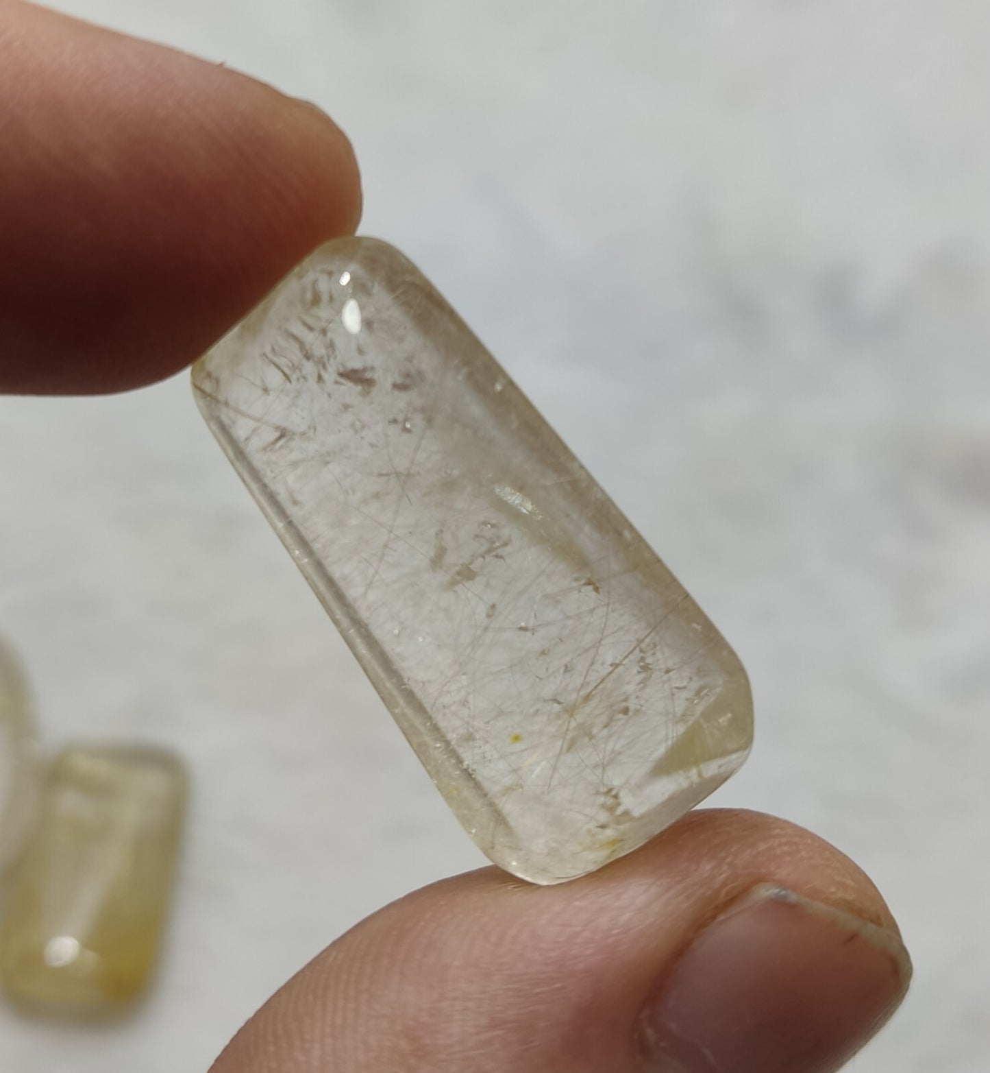 An amazing lot of Rutilated polished quartz tumbles 53 grams