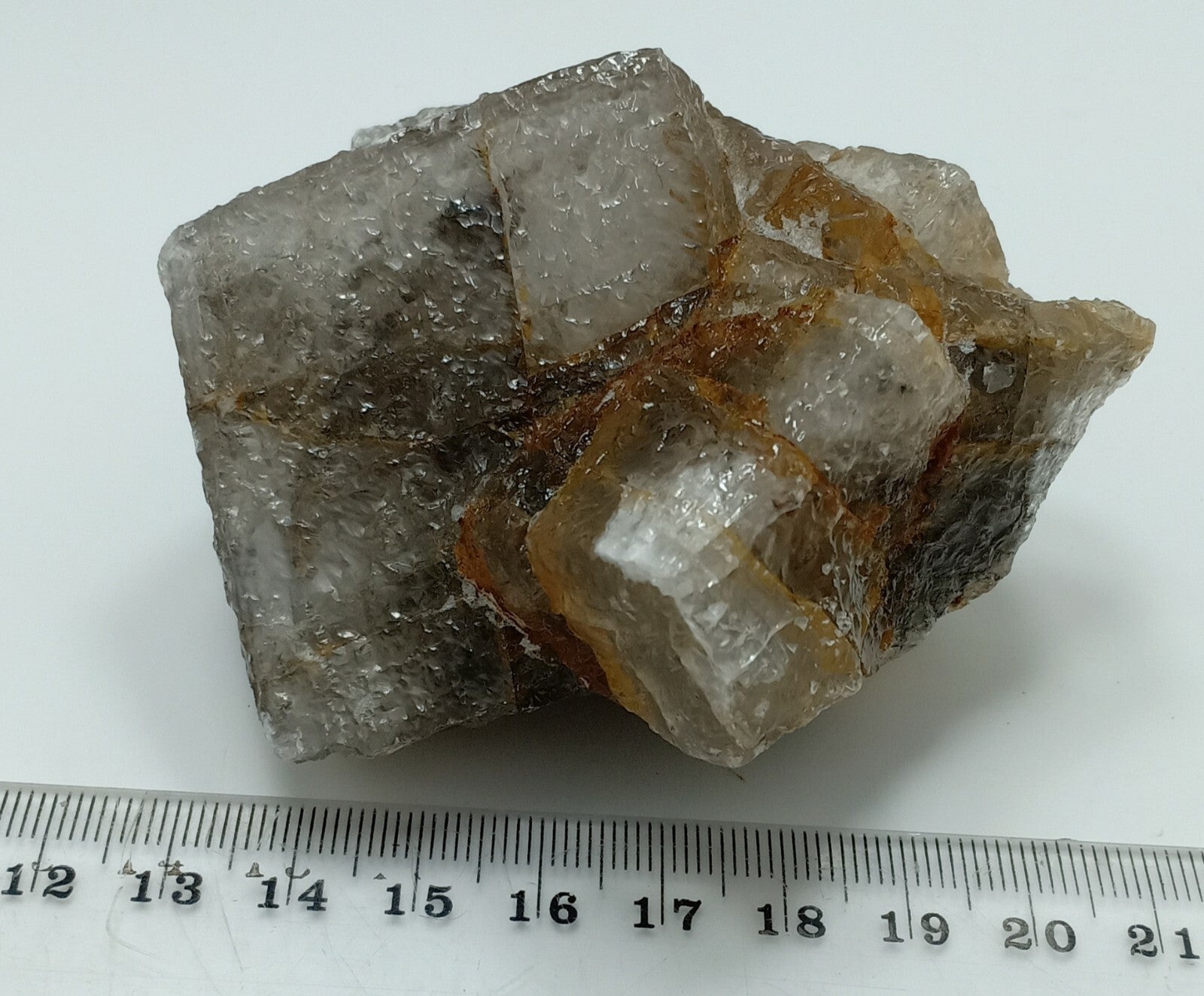 An amazing specimen of grey color cubic Calcite 274 grams