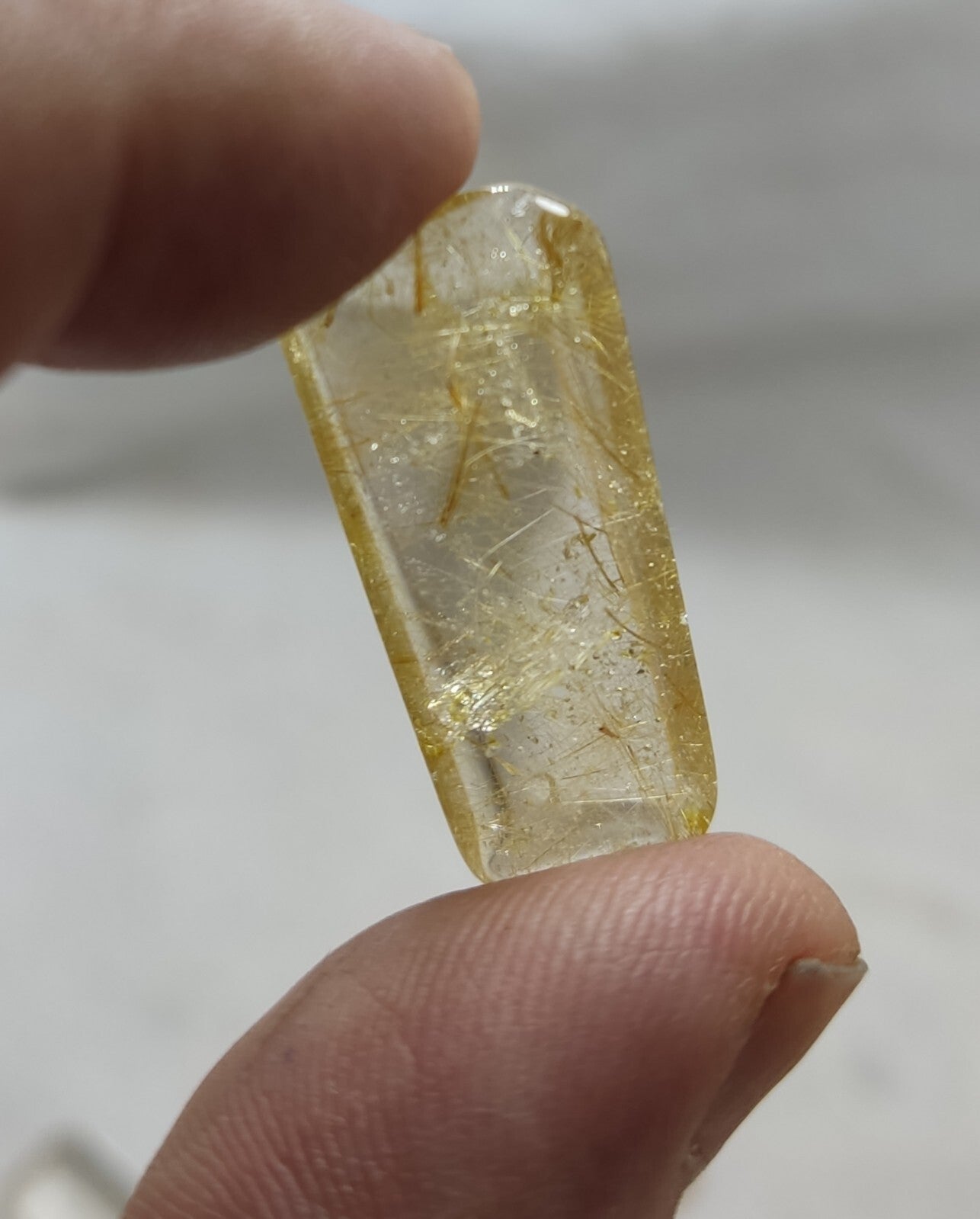 An amazing lot of Rutilated polished quartz tumbles 44 grams