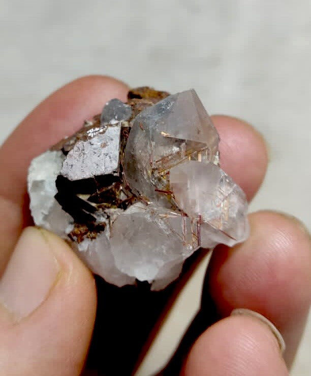 Natural Rutile Quartz Siderite Specimen 24 Grams.
