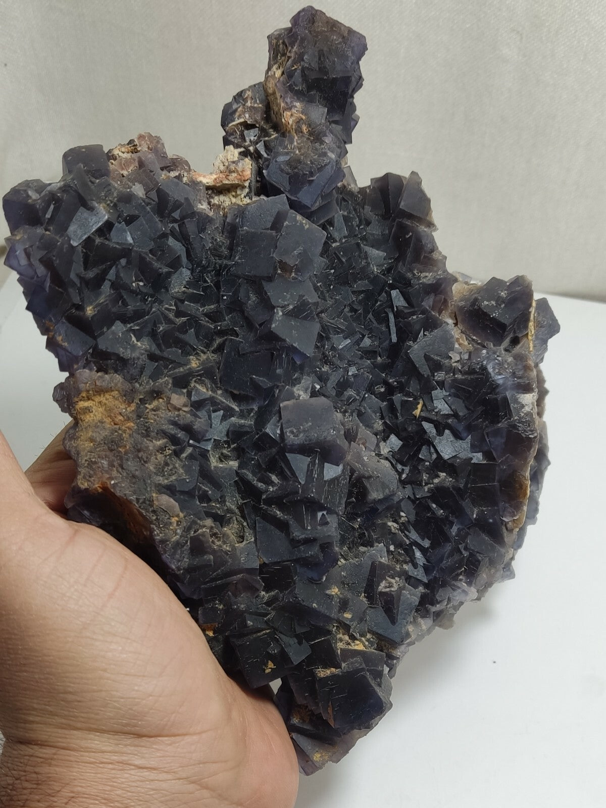 An amazing specimen of cubic light purple Fluorite 1830 grams