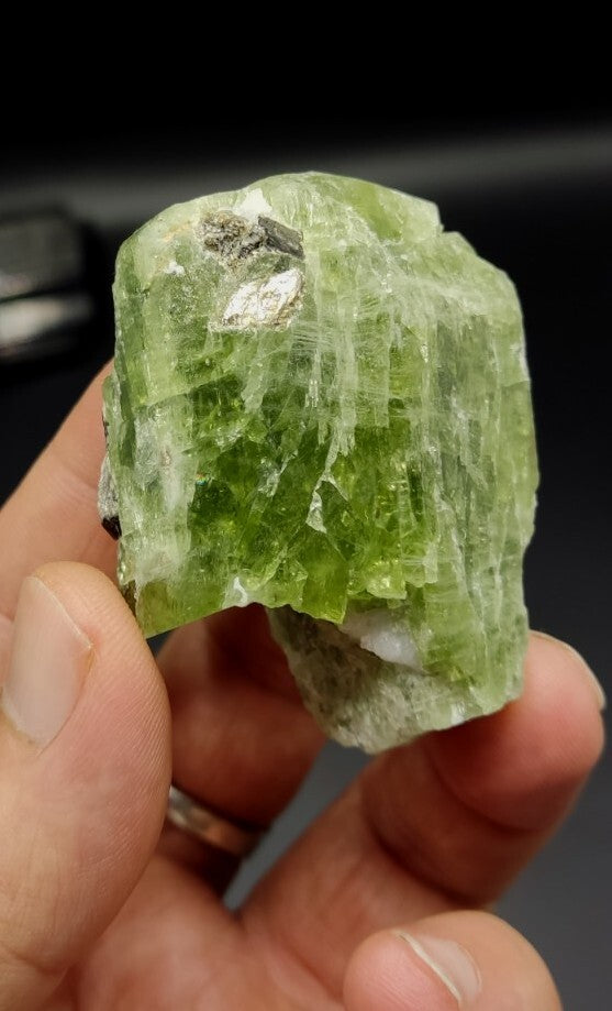 Green Diopside crystal With Mica 87 grams
