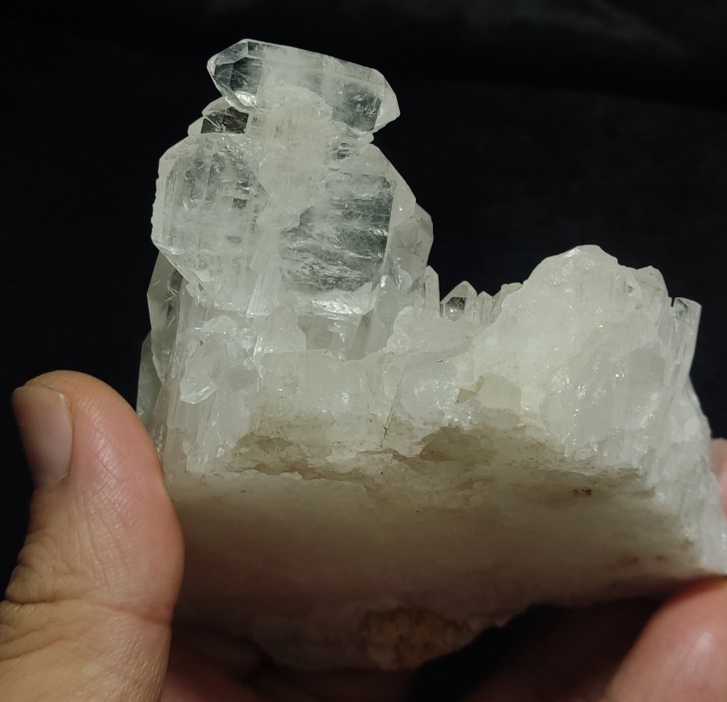 An Aesthetic Specimen Of Faden Quartz Cluster 295 grams