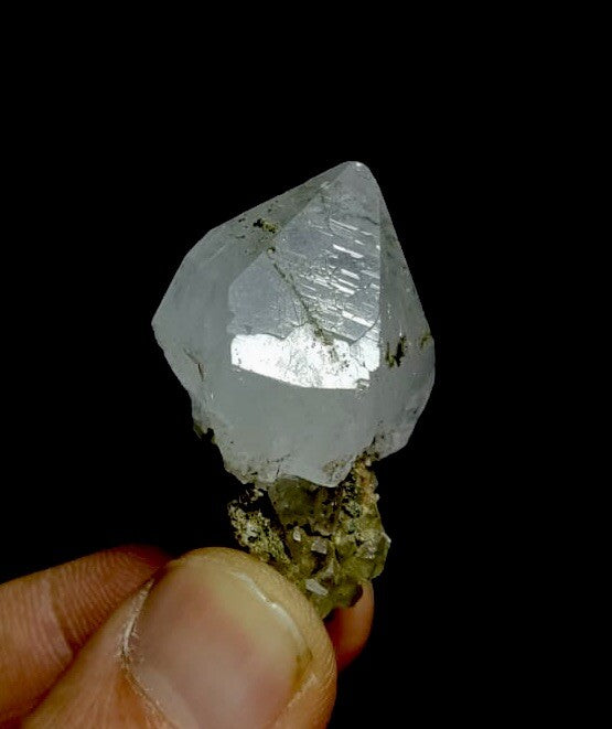 Naturally Terminated Quartz Point With Chlorite Inclusions.