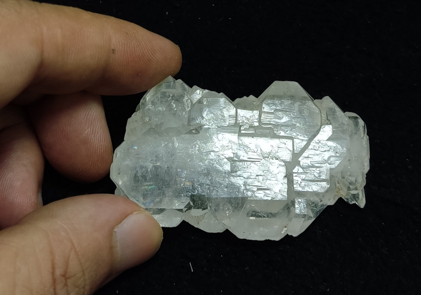 An Aesthetic terminated specimen of Faden Quartz crystal 62 grams