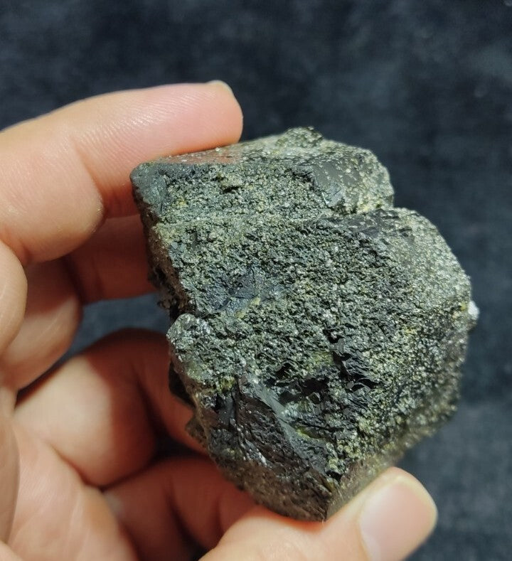 Dark Green Lusterous Epidote Crystal 226 grams