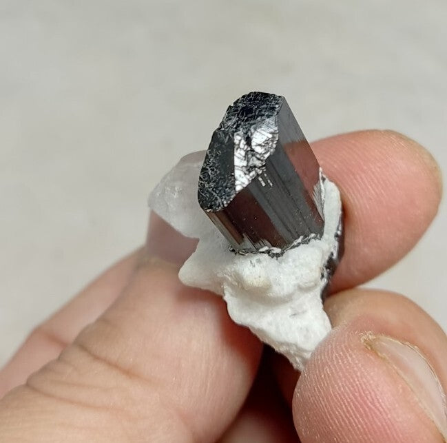 Black Tourmalines Crystal with Quartz And Albite 15 grams