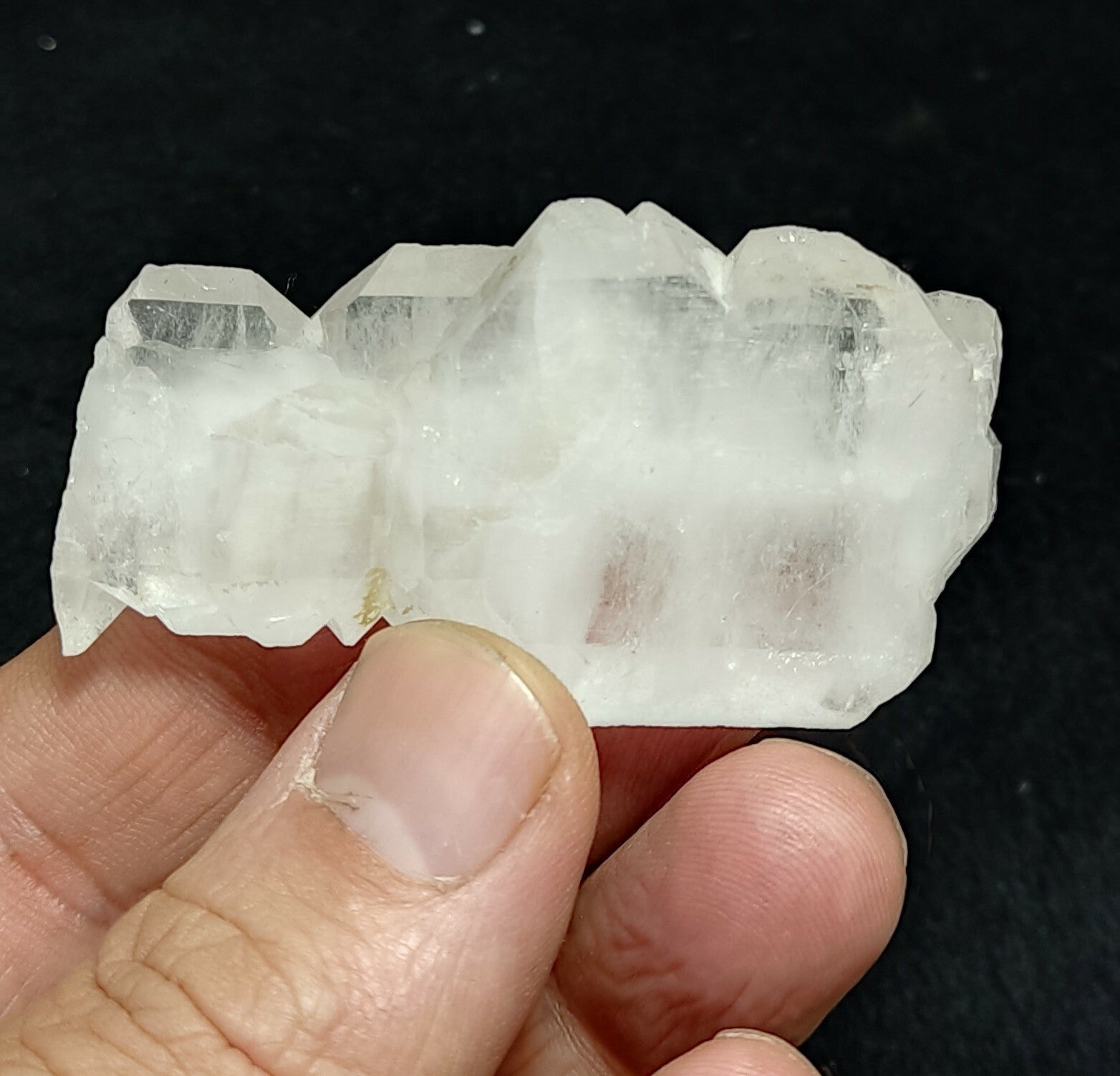 An amazing specimen of terminated faden Quartz crystal 42 grams