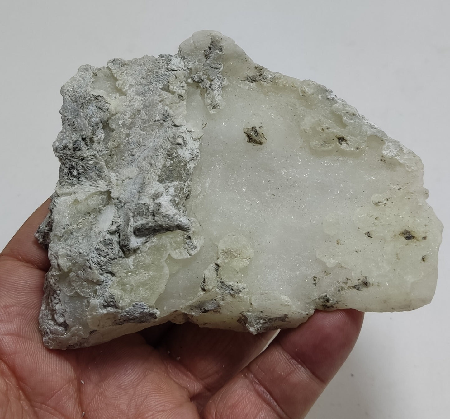 An Aesthetic Natural specimen of brucite with chromite 150 grams