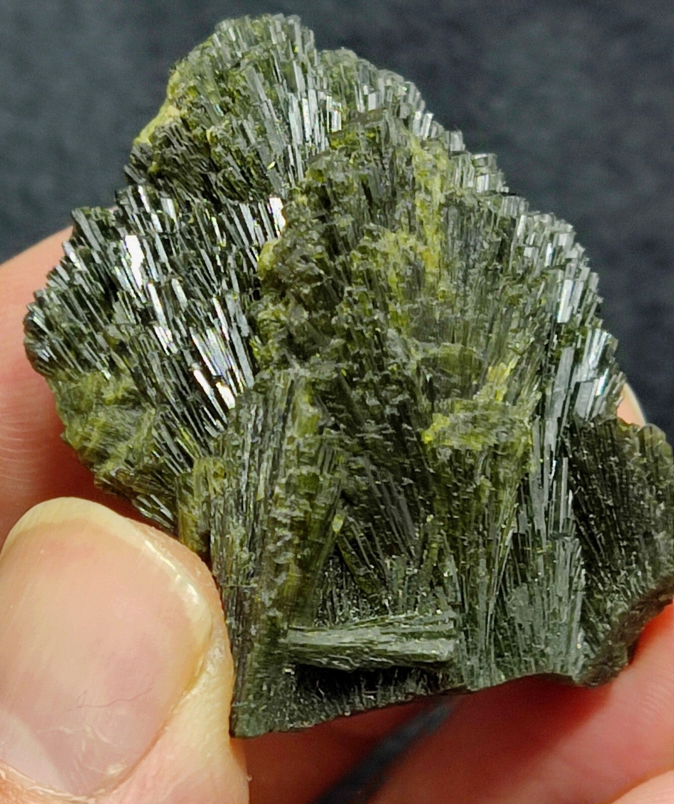 Single natural Epidote Crystal spray formations 39 grams