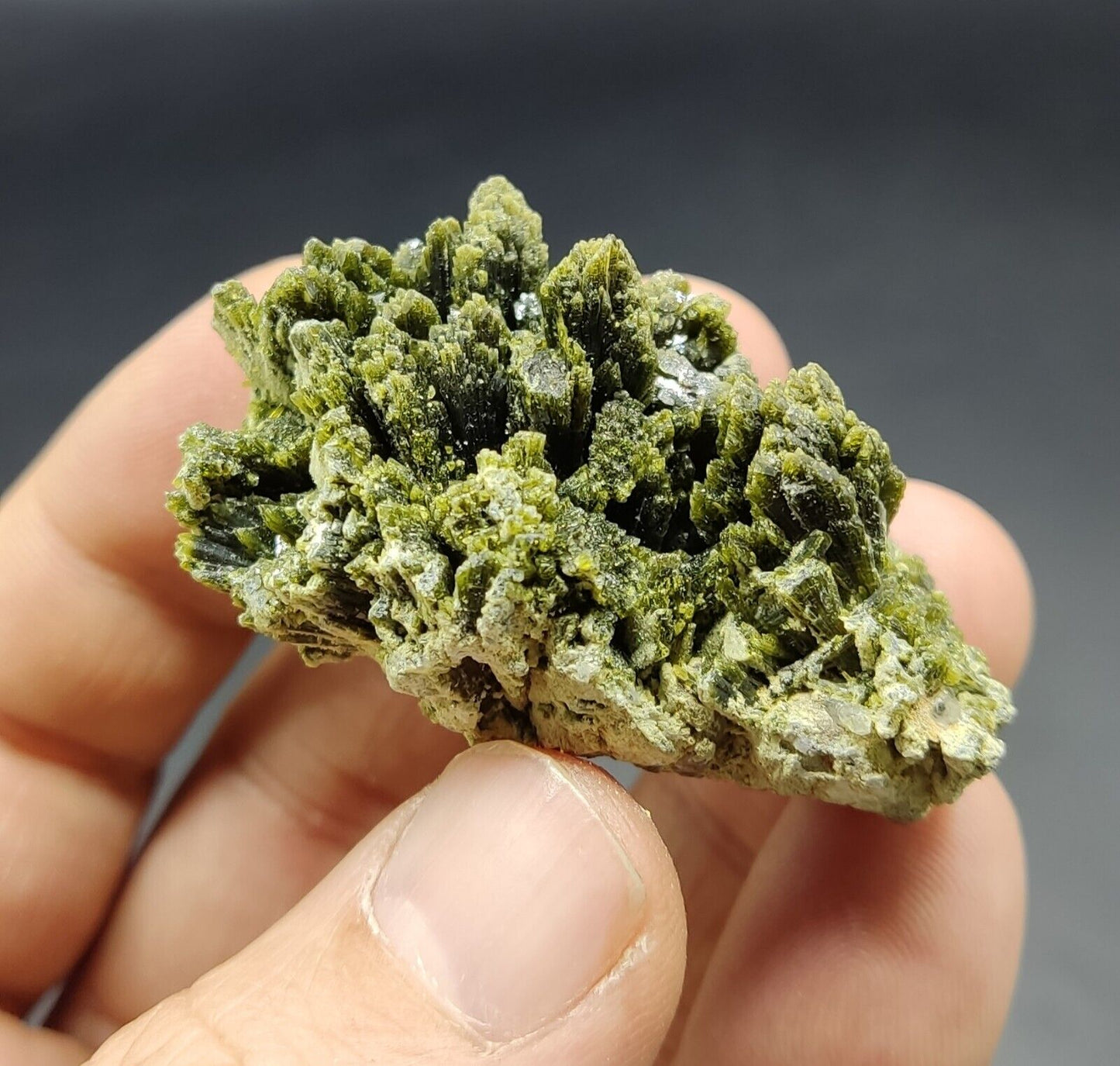 An Aesthetic specimen of epidote cluster 49 grams