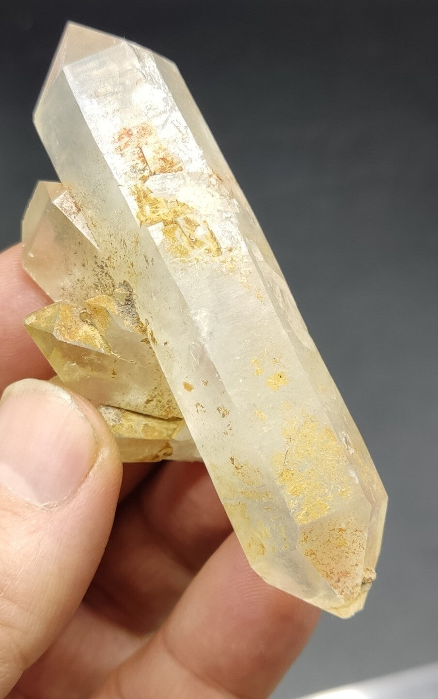 An Aesthetic gemmy double terminated Quartz crystal 68 grams