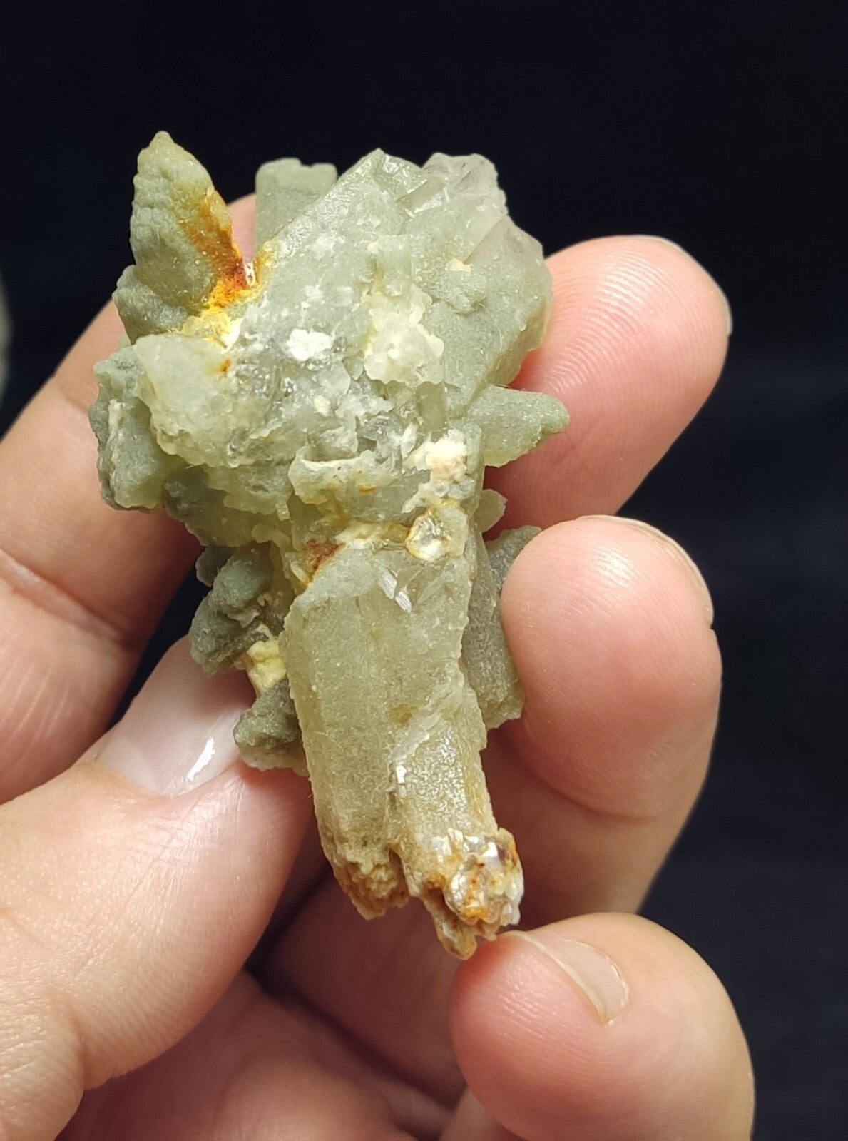 An Aesthetic terminated chlorite Quartz cluster 45 grams