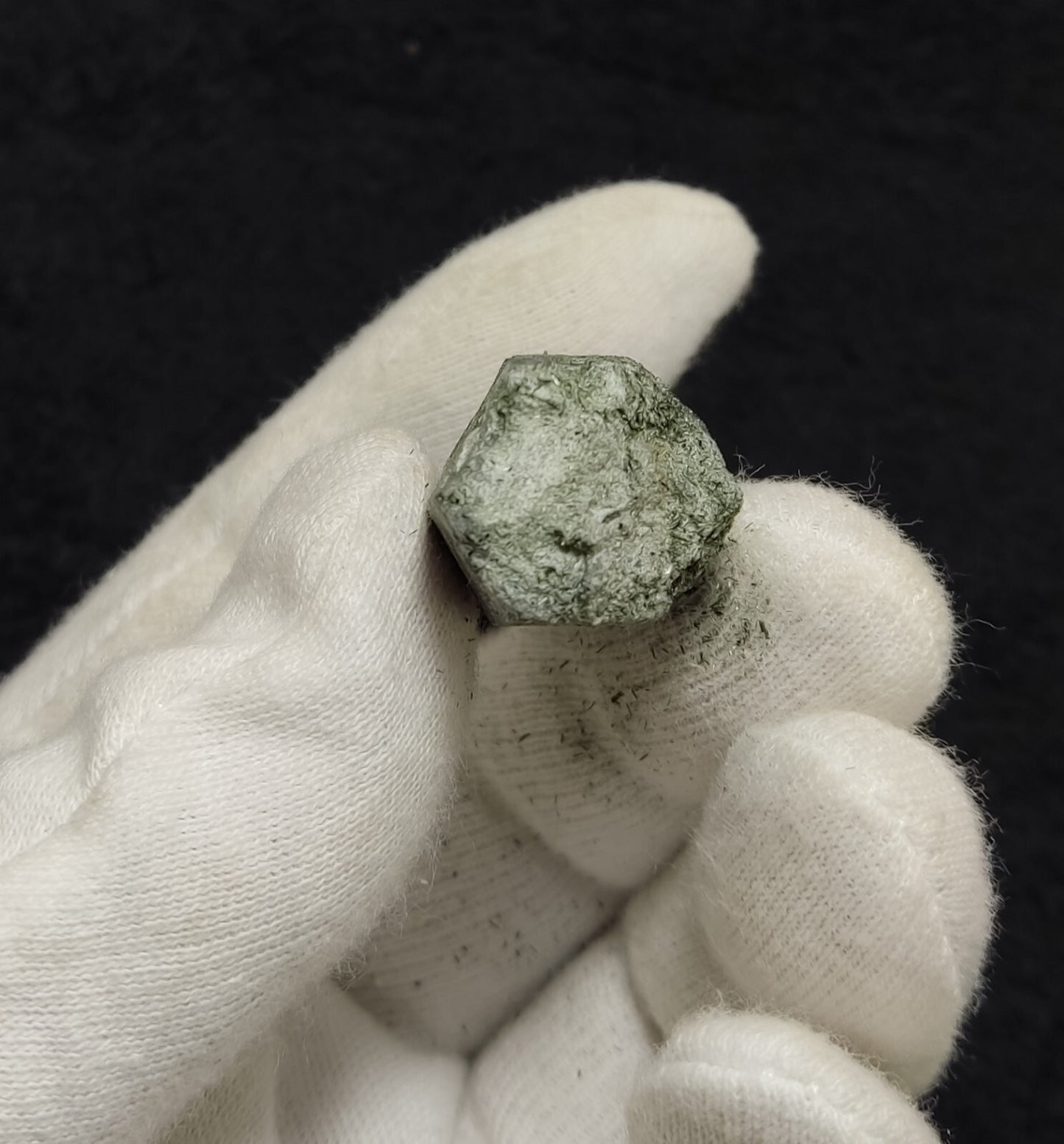 An Aesthetic Natural etched terminated Chlorite Quartz crystal specimen 32 grams