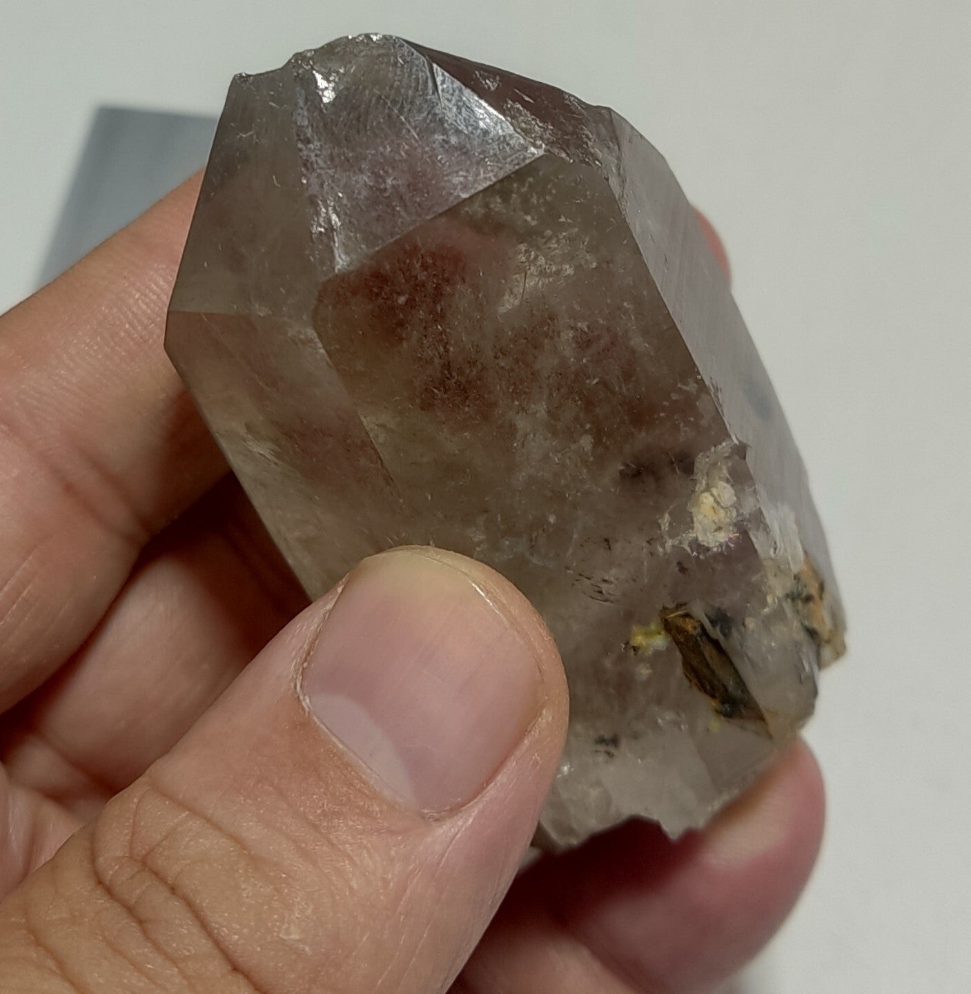 An Aesthetic Naturally terminated specimen of light Smoky Quartz 116 grams