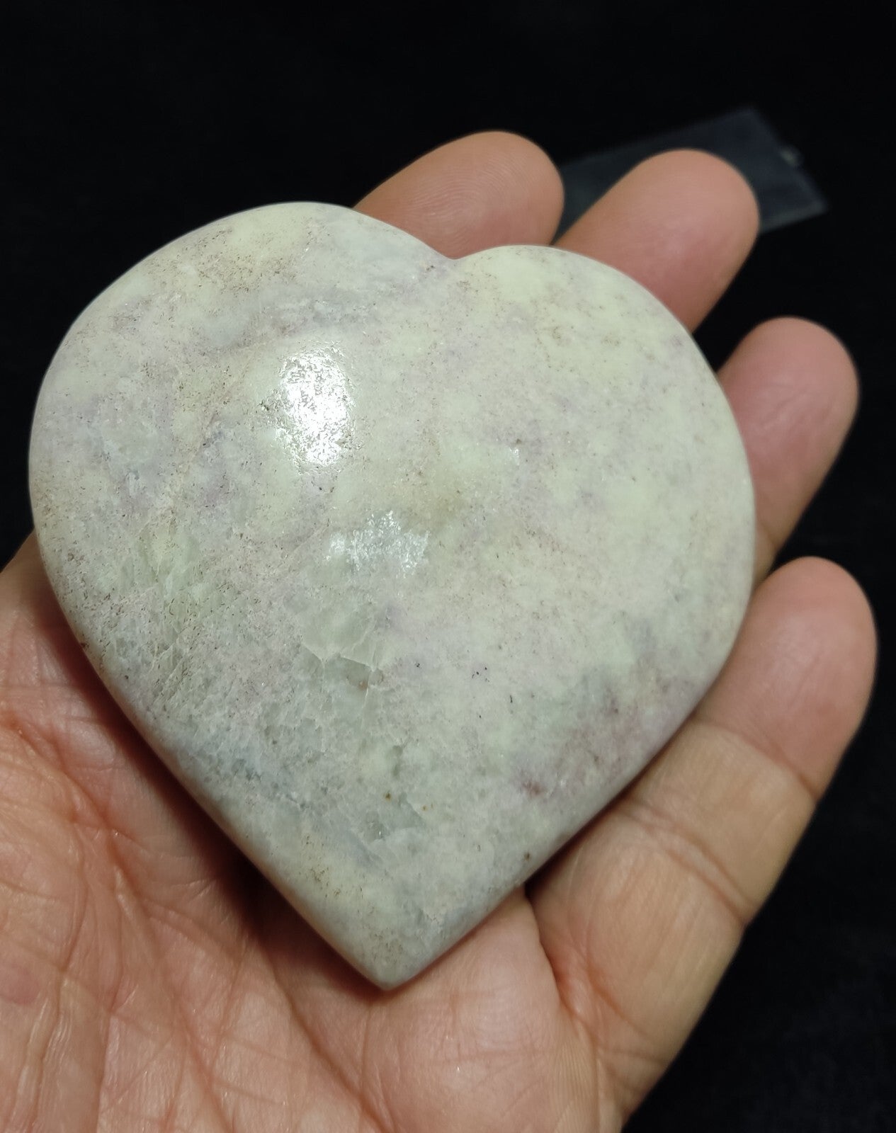 An amazing specimen of polished Hackmanite heart shape 183 grams