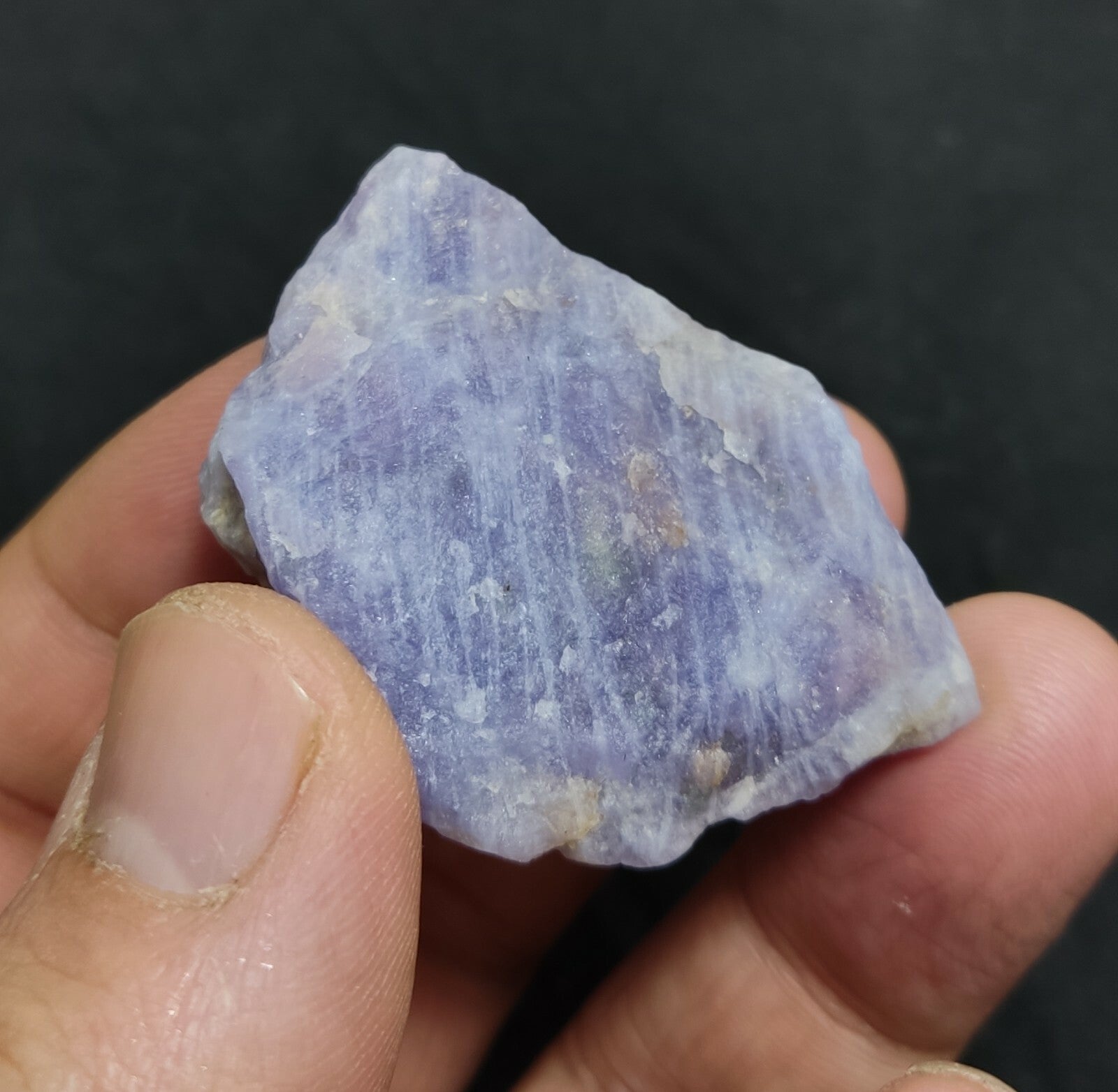 An amazing specimen of rough hackmanite chunk highly Tenebrescent 29 grams