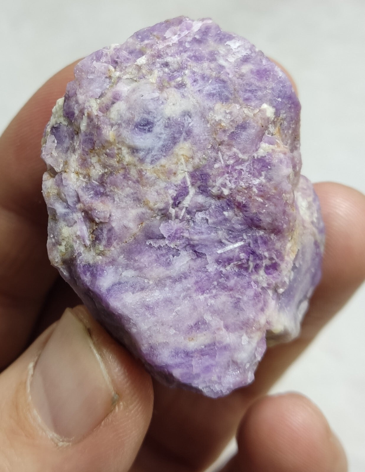 An amazing specimen of fluorescent rough hackmanite chunk 51 grams