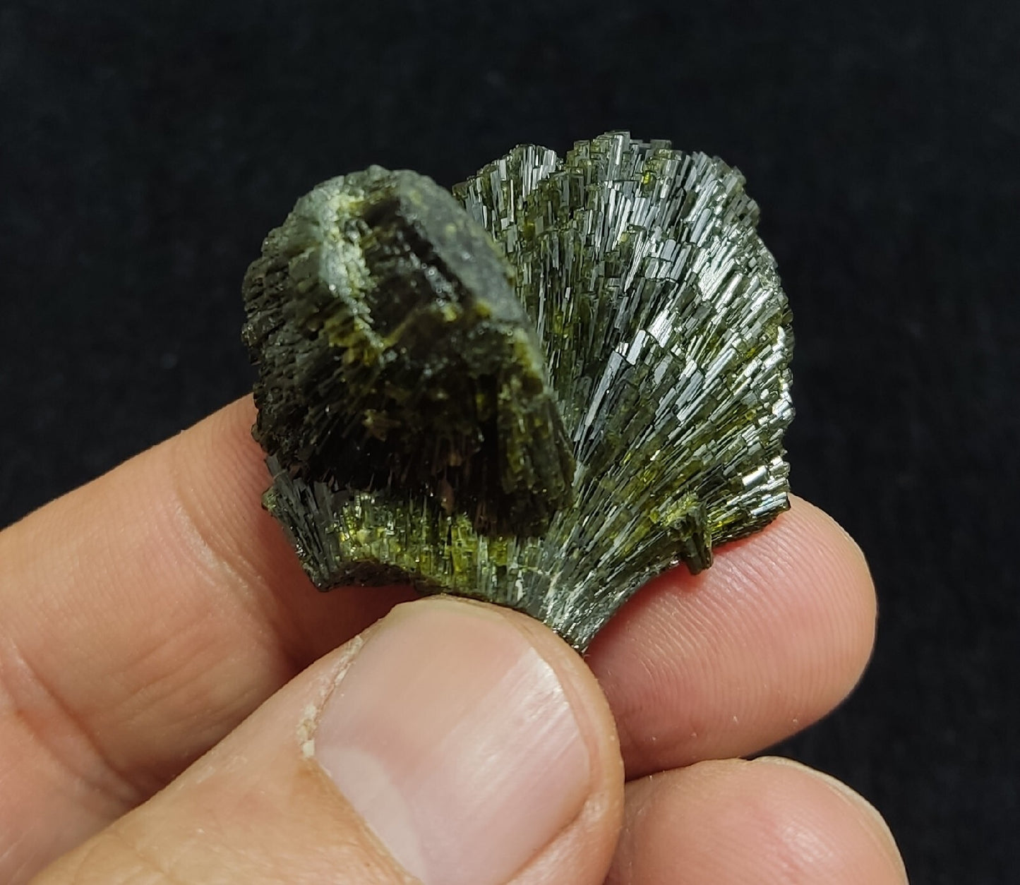 Single natural Epidote Crystal spray formations 24 grams