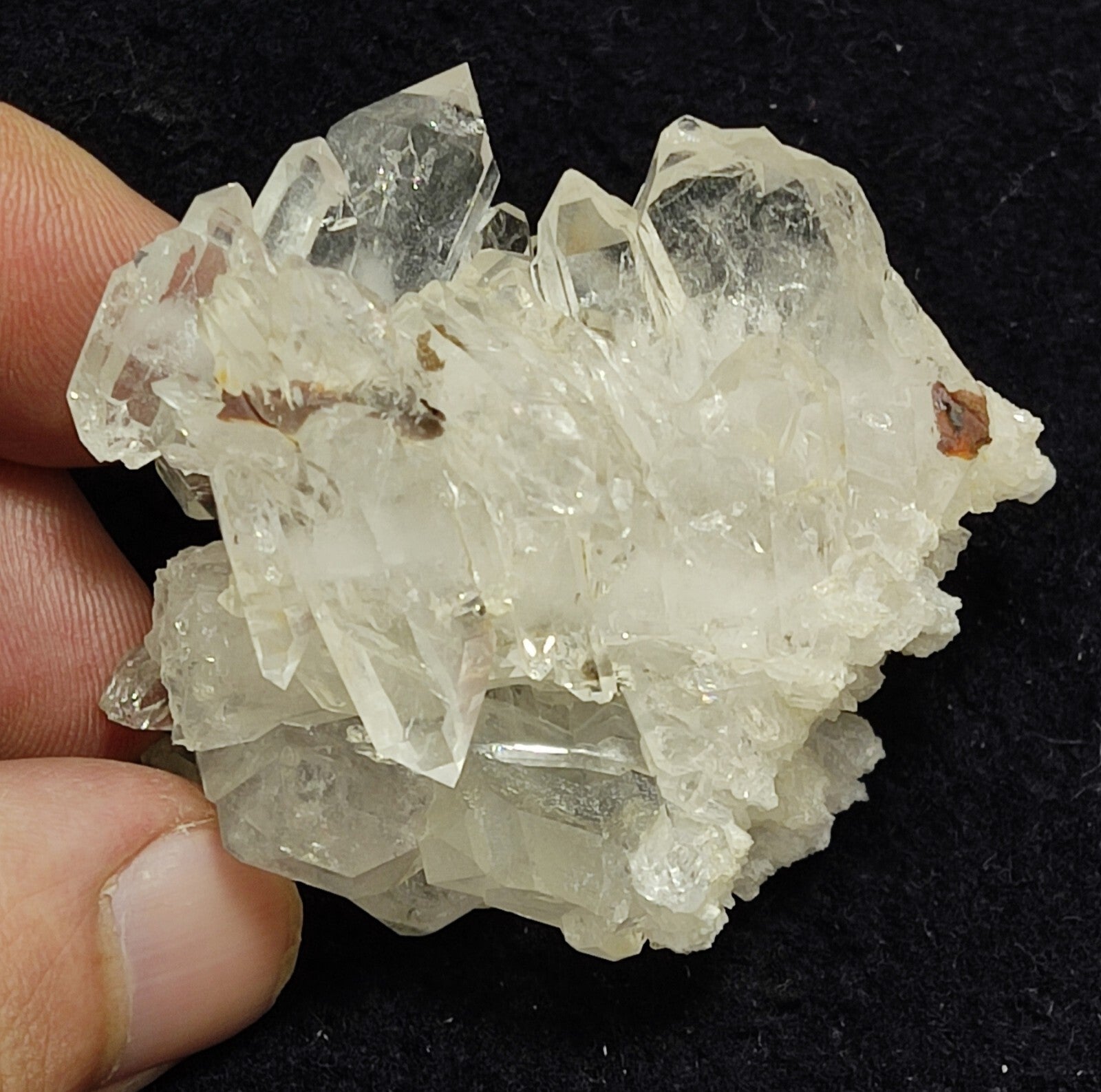 An Aesthetic terminated specimen of Quartz cluster with brookite 79 grams